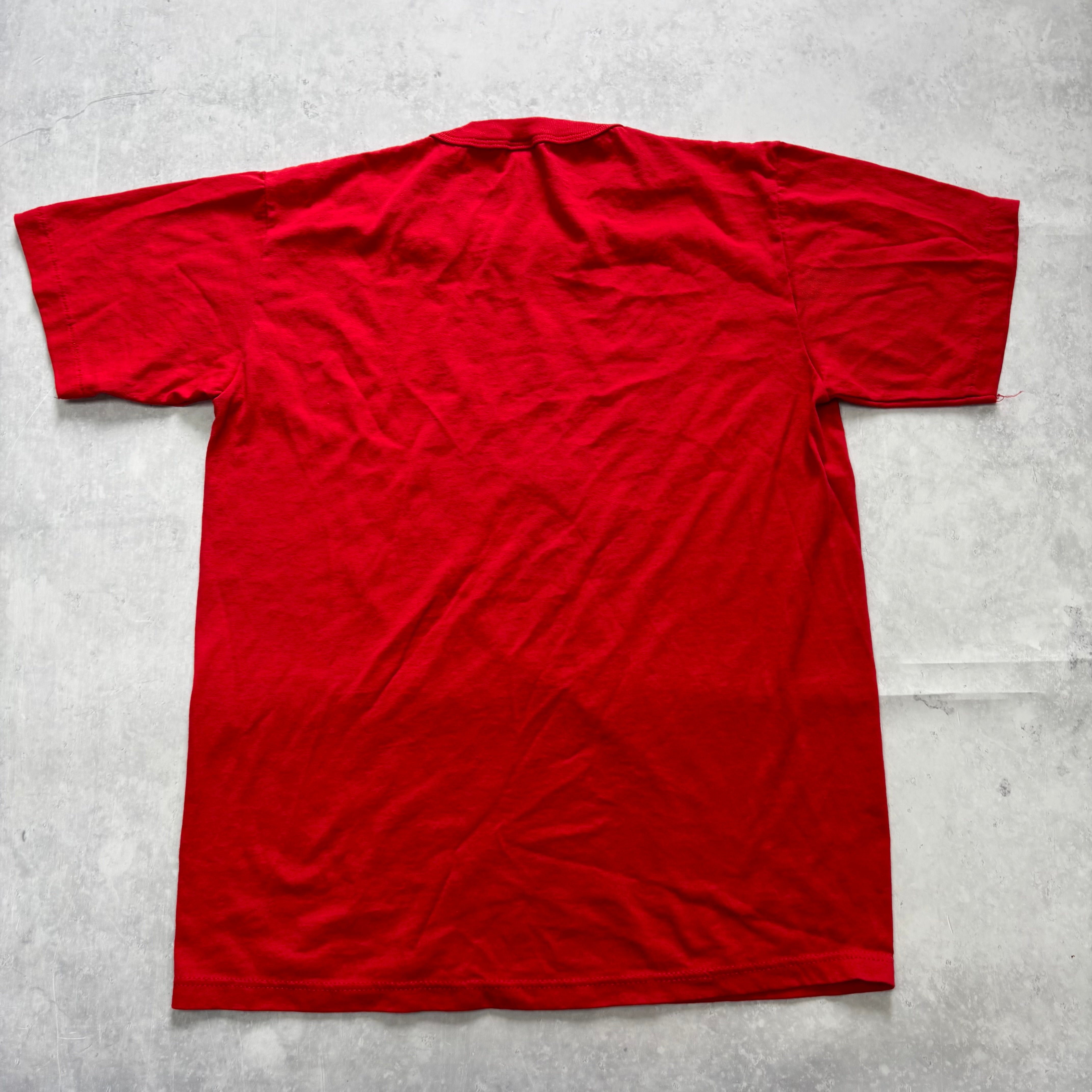 Vintage T Shirt Mens Small Red Single Stitch Graphic Print 90s Reunion (E)
