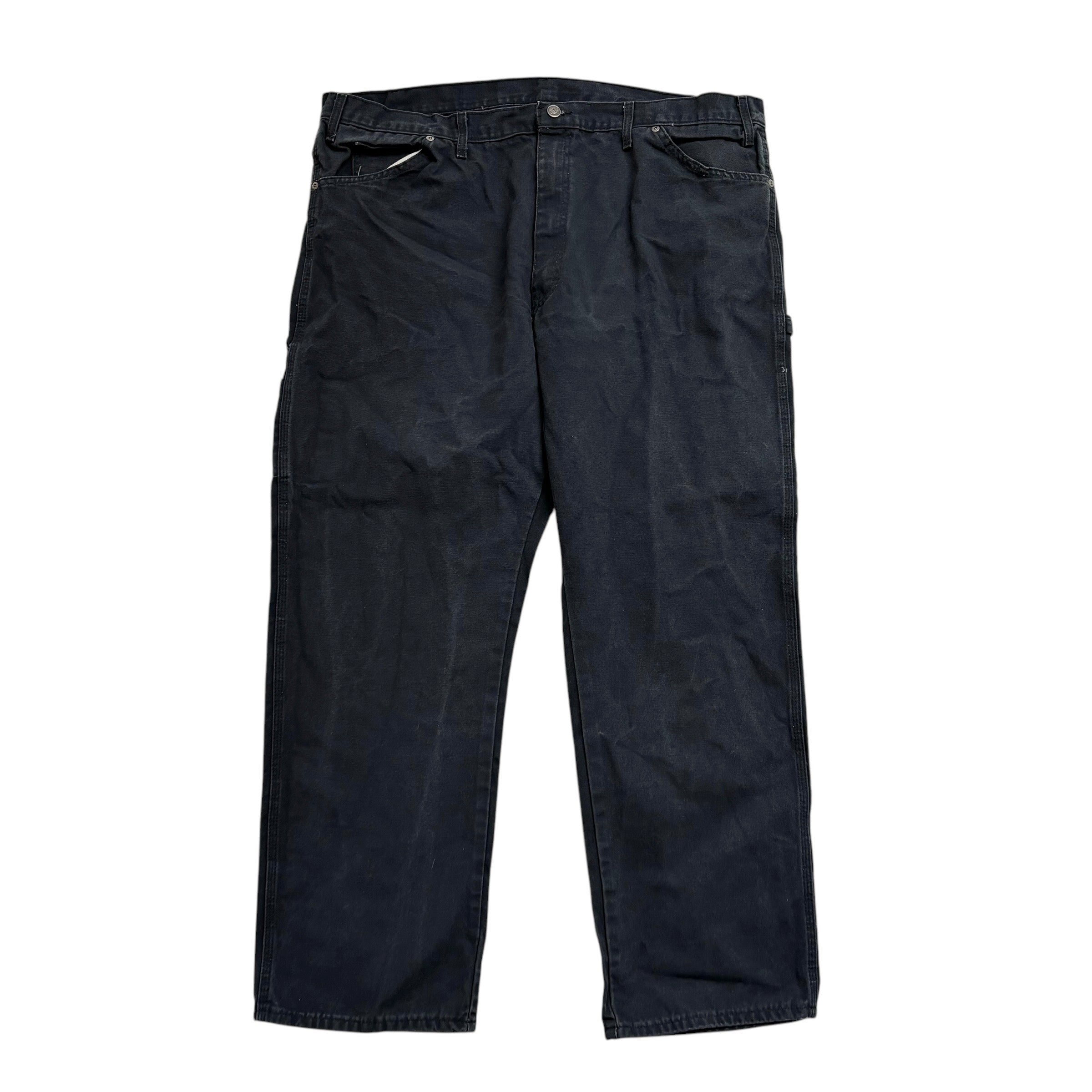 Dickies Carpenter Pants W44 L32 Mens Black Relaxed Straight Trousers Jeans (E)