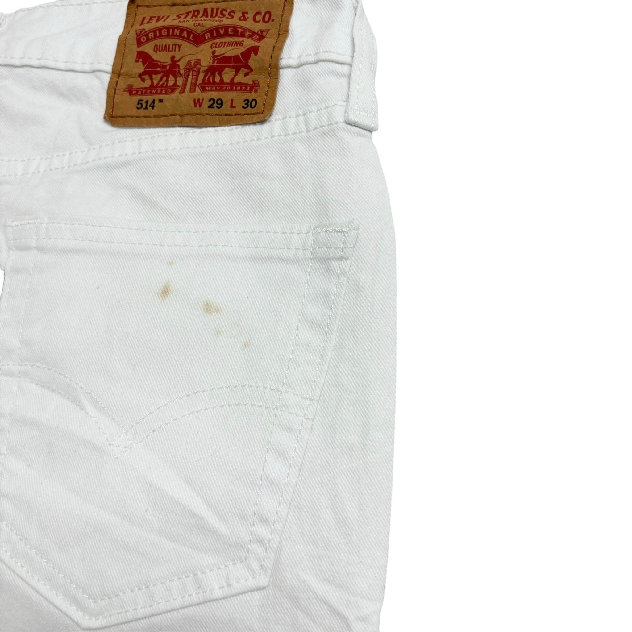 Levis 514 white best sale