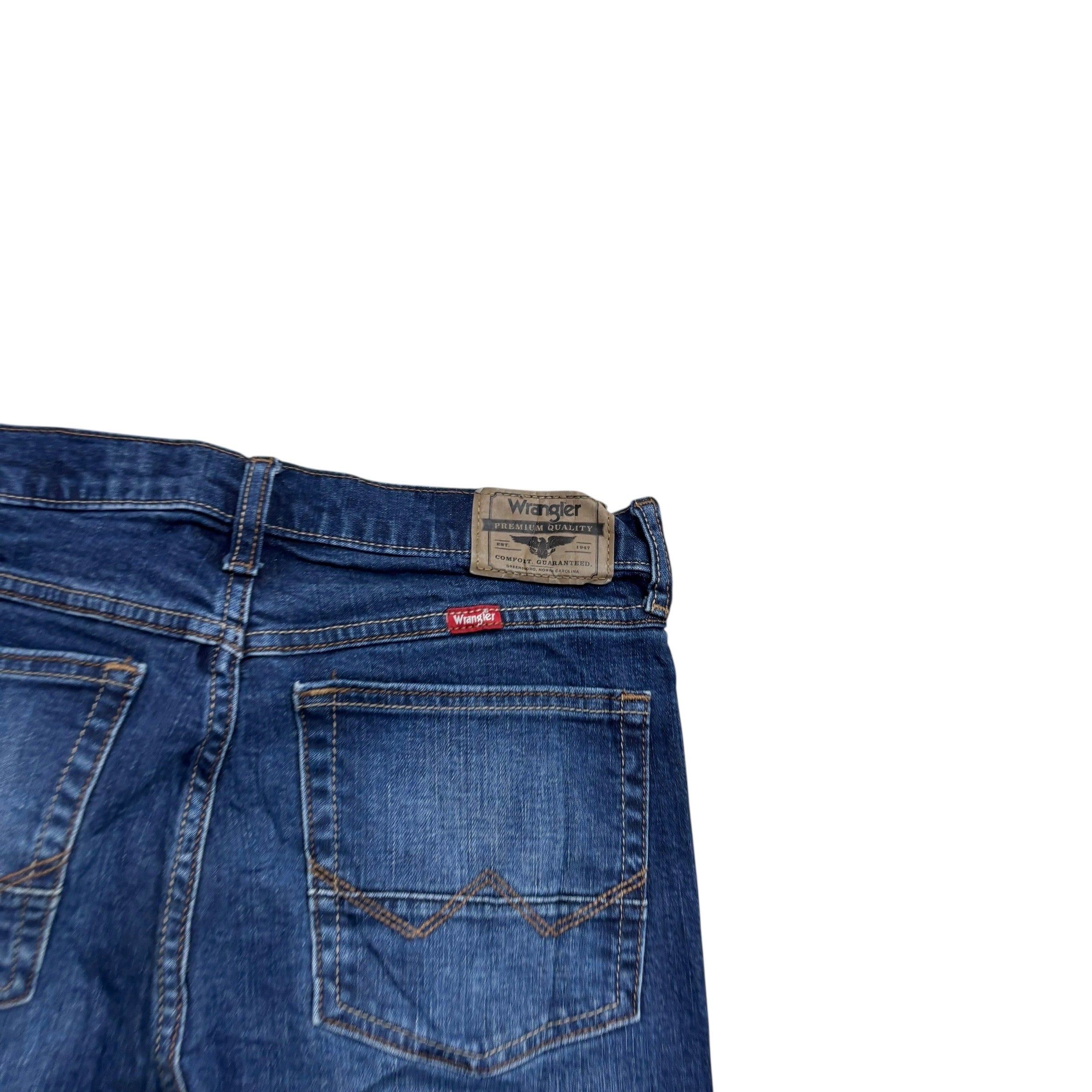 Wrangler Jeans W31 L32 Mens Dark Blue Slim Straight Fit Stretch Denim (E)