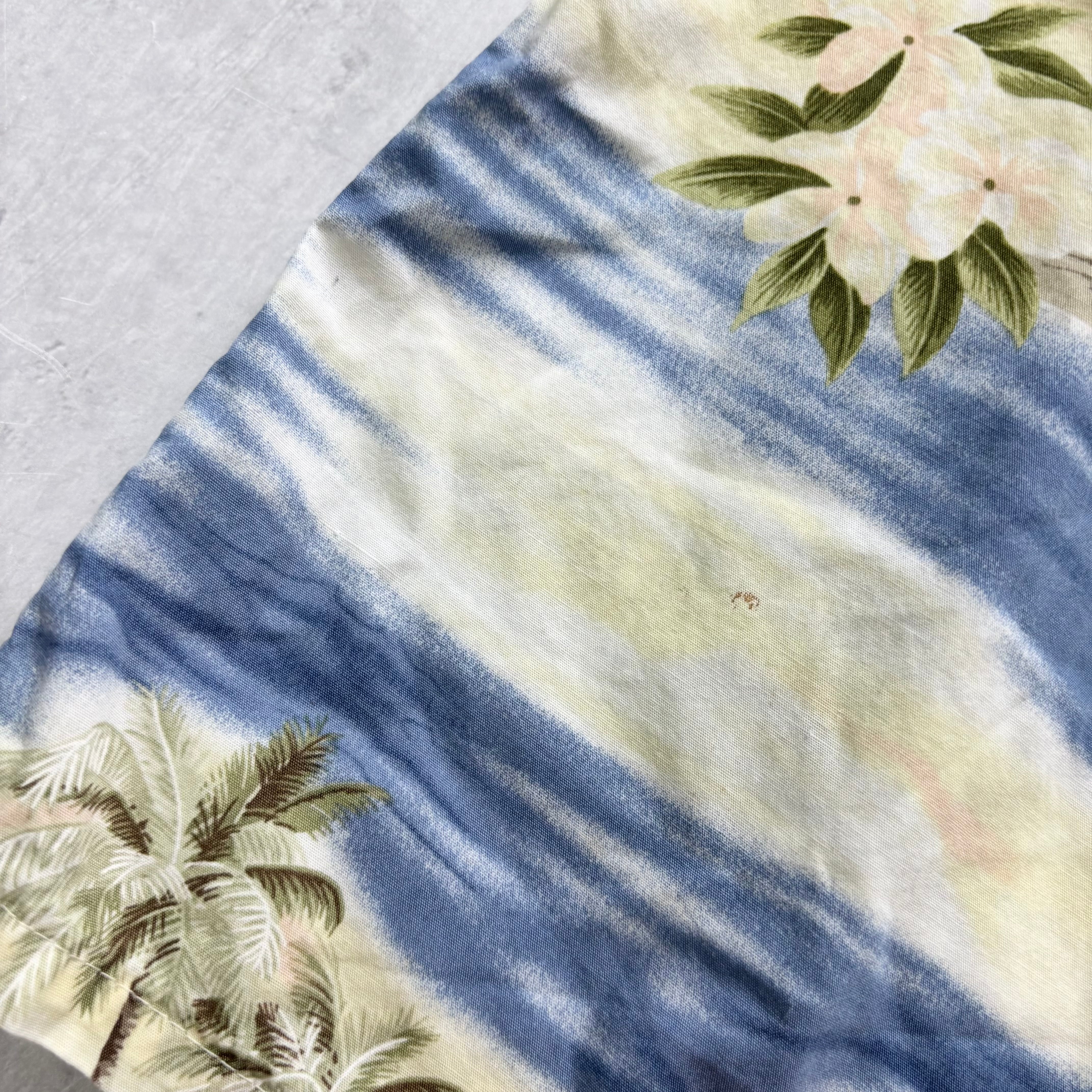 Vintage Hawaiian Shirt Mens Large Floral Aloha Short Sleeve Cotton