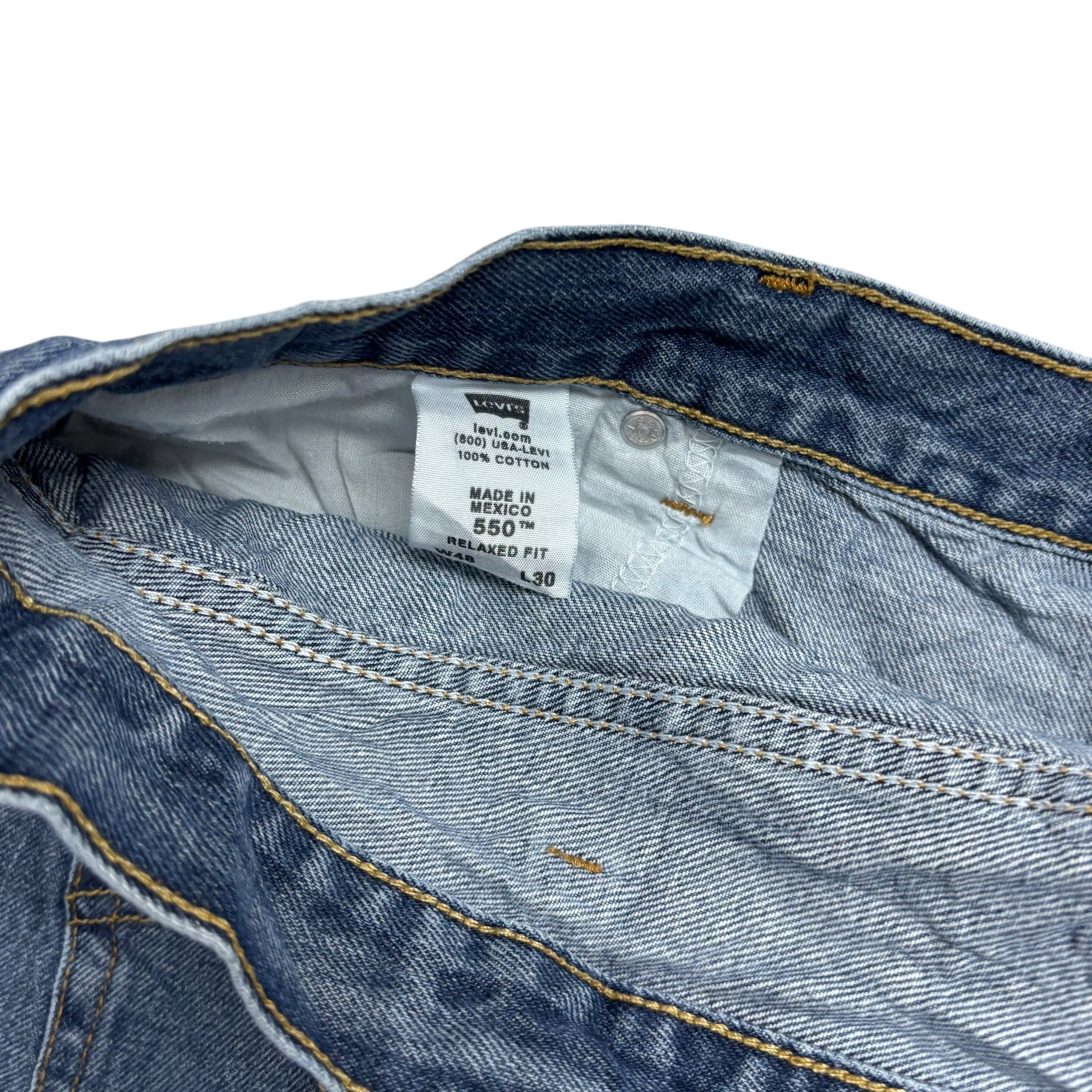 Levis 550 Jeans W48 L30 Mens Mid Blue Baggy Relaxed Fit Vintage Denim (E)