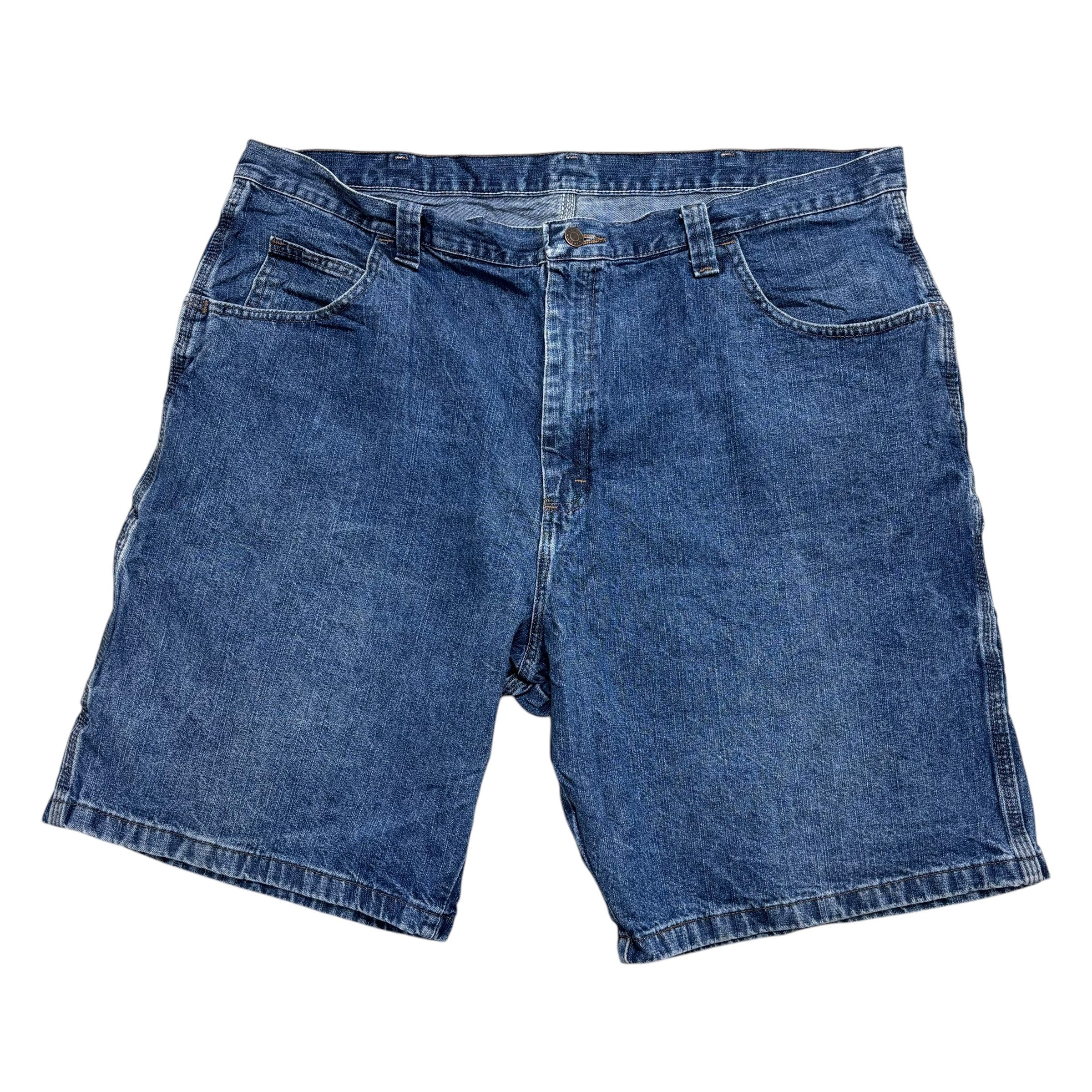 Wrangler Baggy Jorts W42 Mens Mid Blue Denim Shorts Relaxed Fit Carpenter (E)