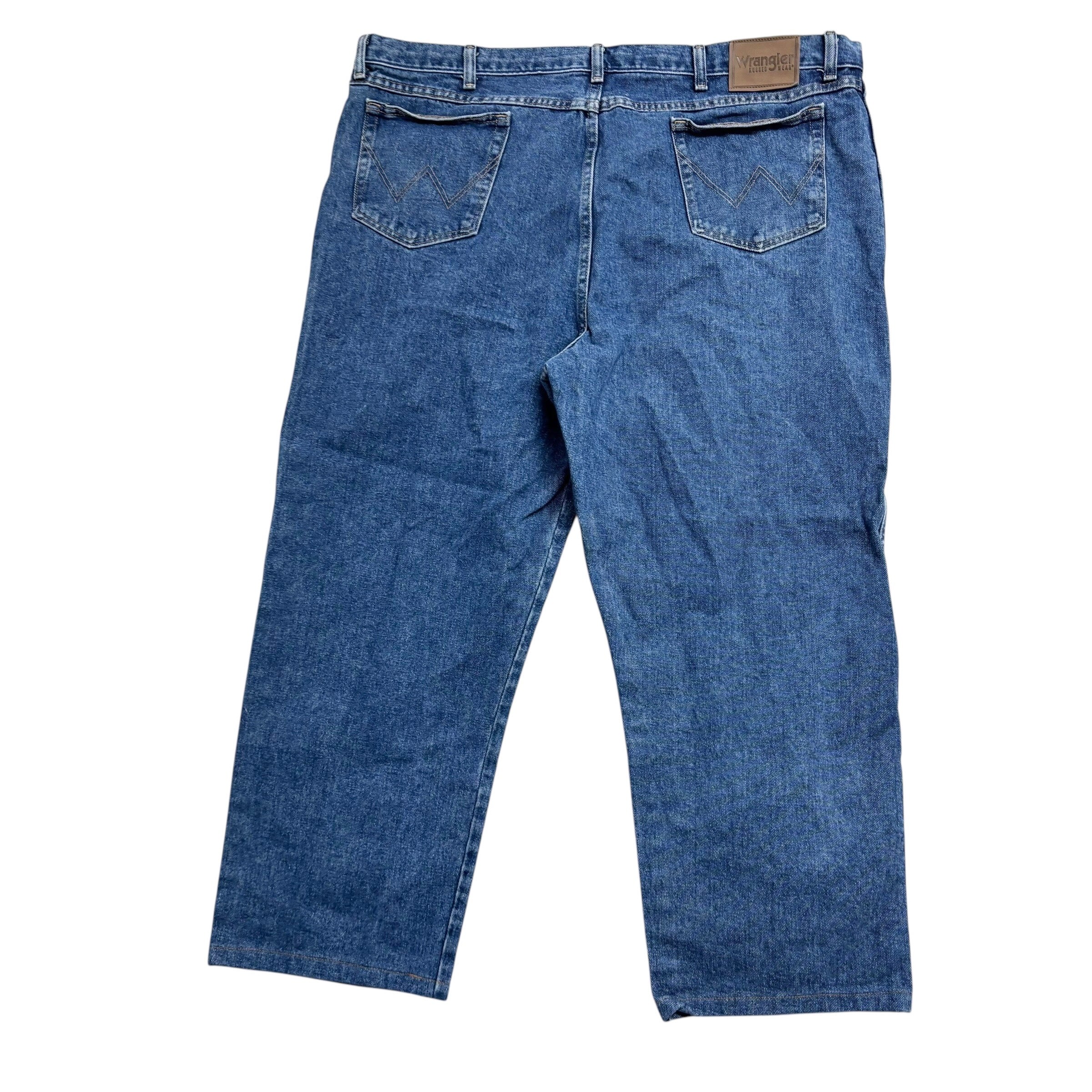 Wrangler Jeans W44 L27 Mens Mid Blue Relaxed Straight Fit Vintage Denim (E)