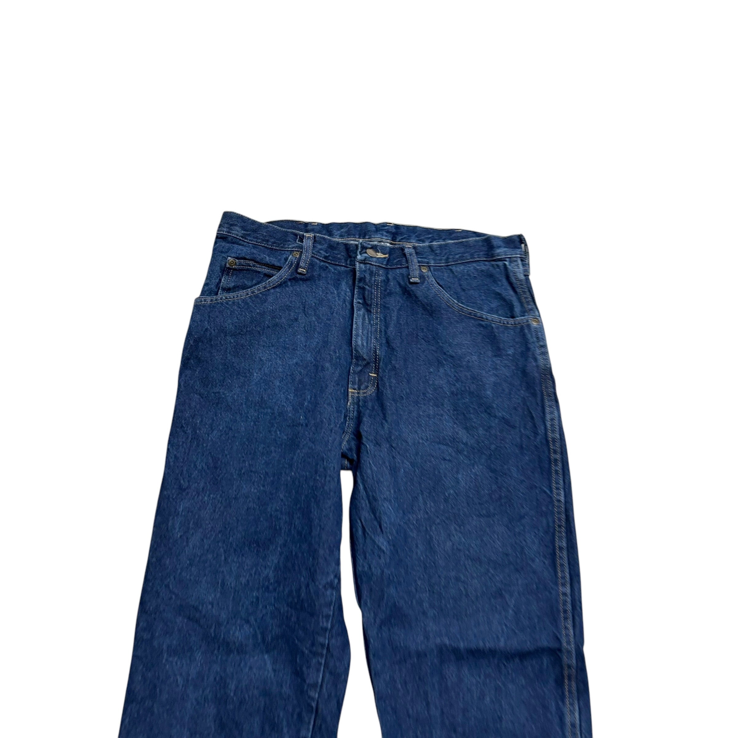 Wrangler Jeans W35 L32 Mens Dark Blue Regular Straight Fit Vintage Denim (E)