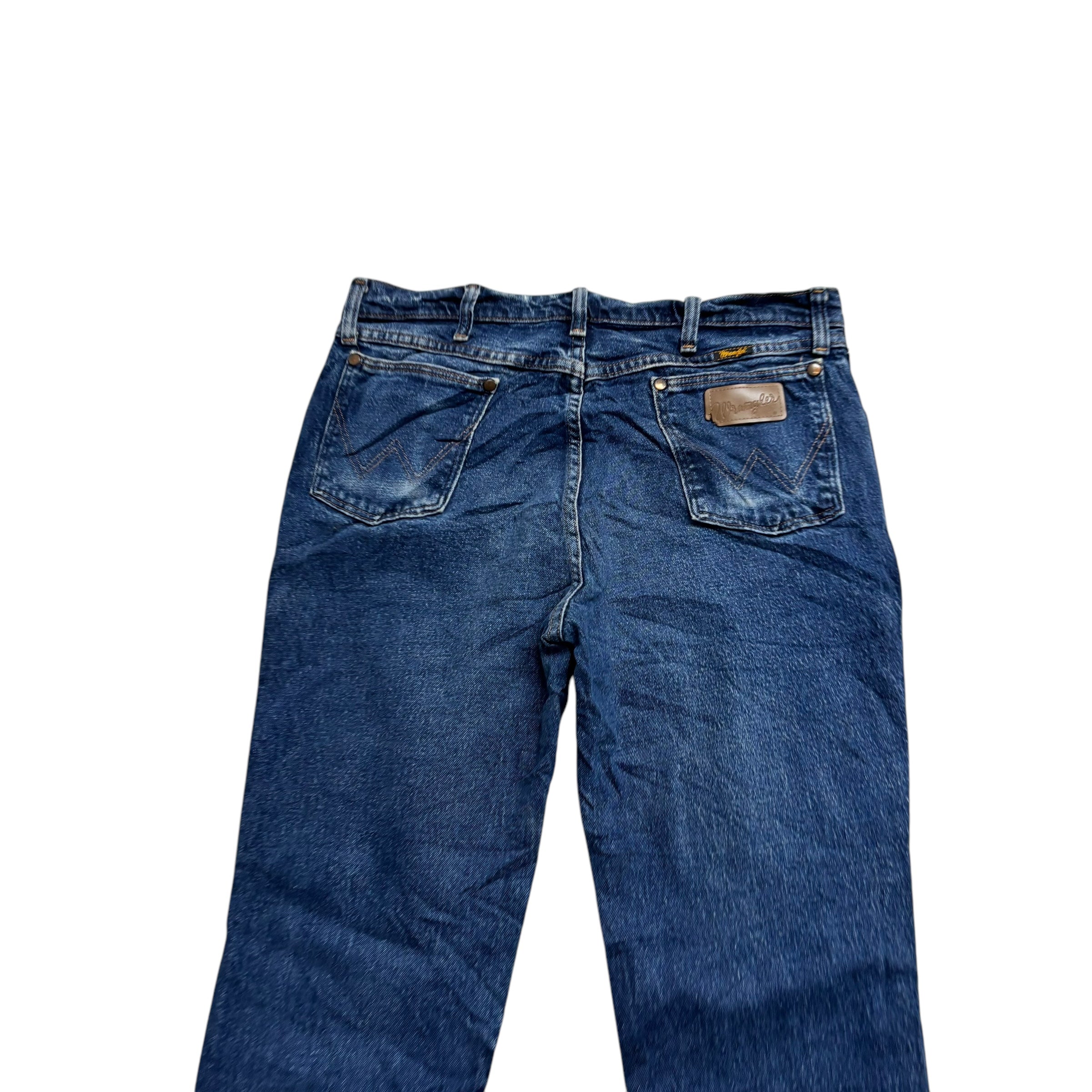Wrangler Jeans Cowboy Cut W34 L30 Mens Mid Blue 947 Bootcut Fit Stretch Denim