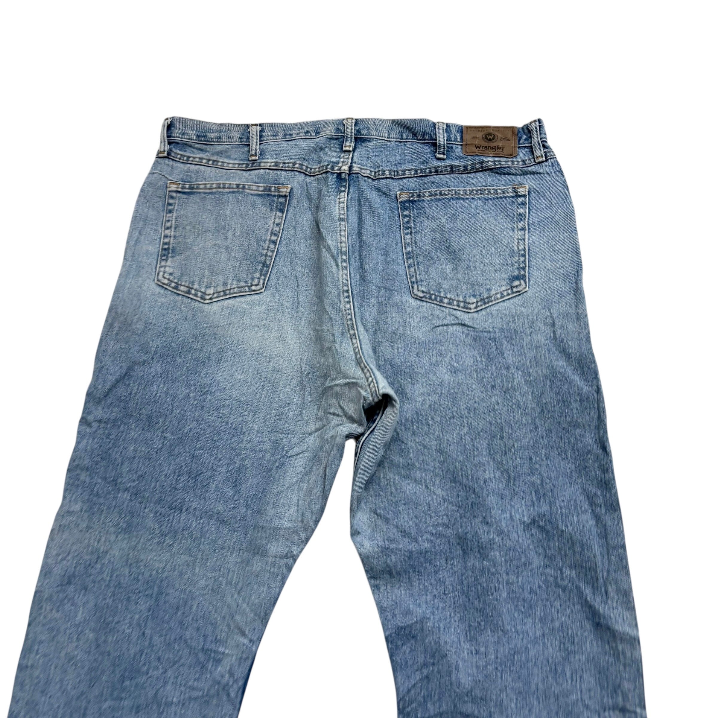 Wrangler Jeans W42 L32 Mens Light Blue Relaxed Straight Fit Vintage Denim