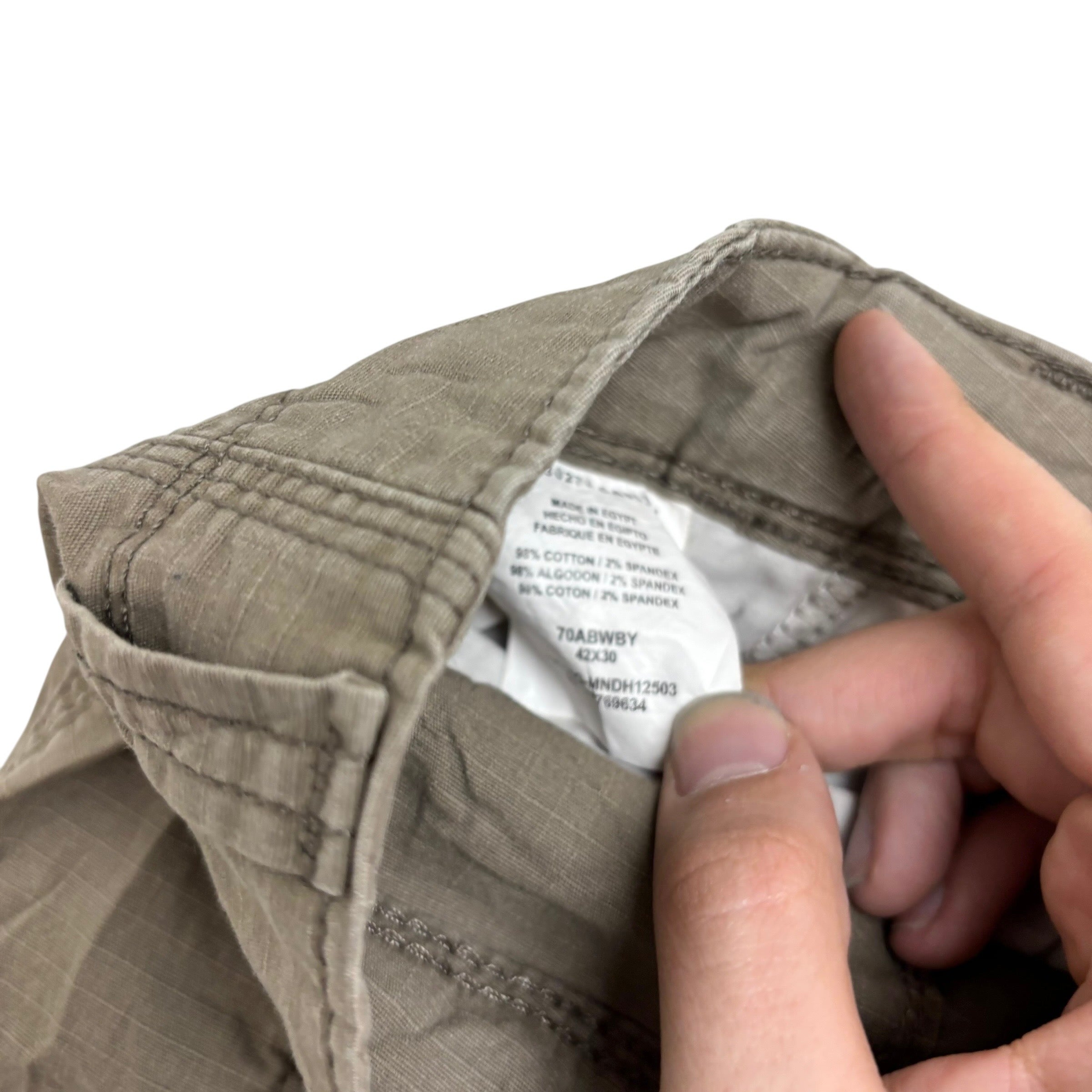 Wrangler Cargo Pants W42 L30 Mens Brown Relaxed Straight Fit Stretch (E)