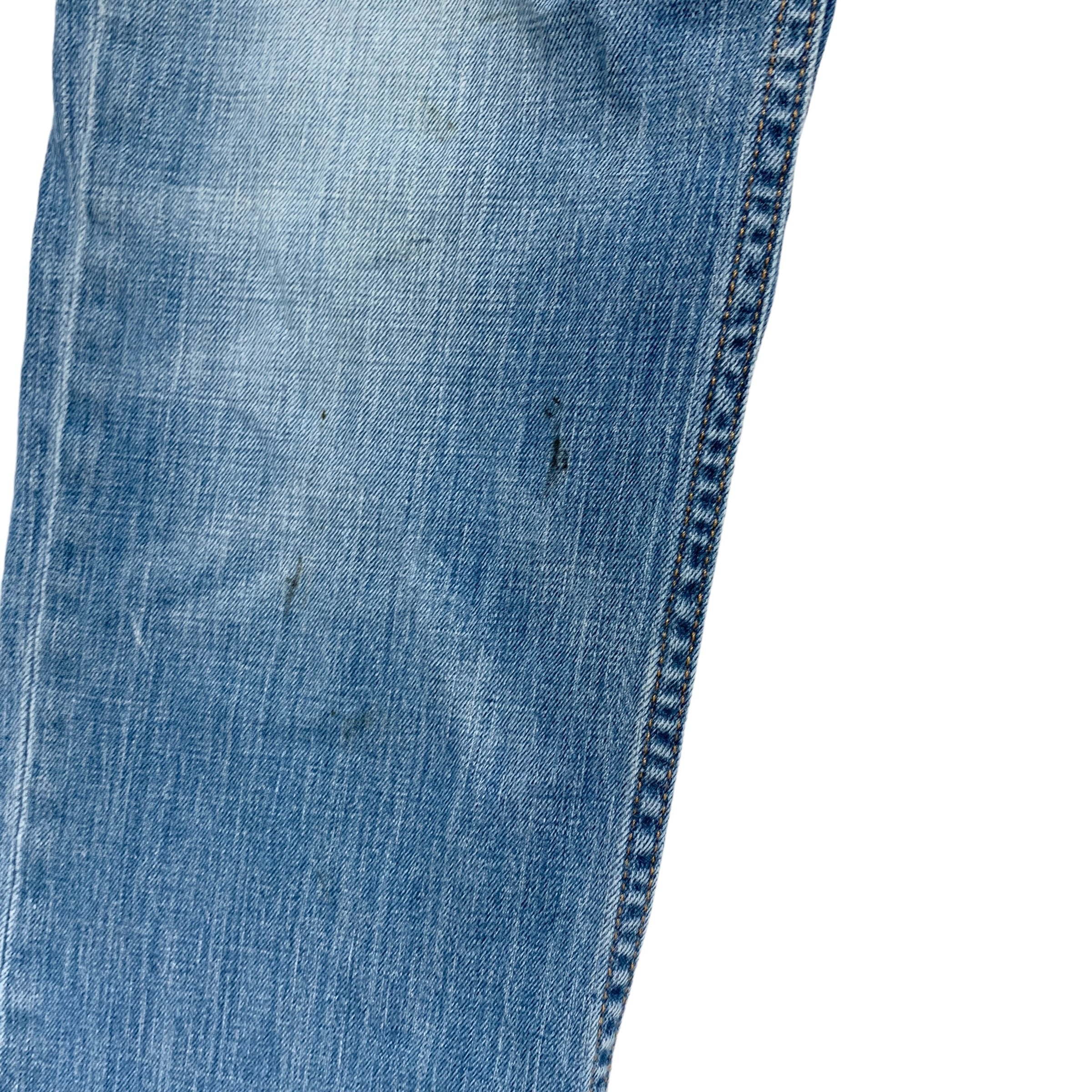 Levis 514 Jeans W33 L32 Mens Mid Blue Regular Straight Fit Stretch Denim