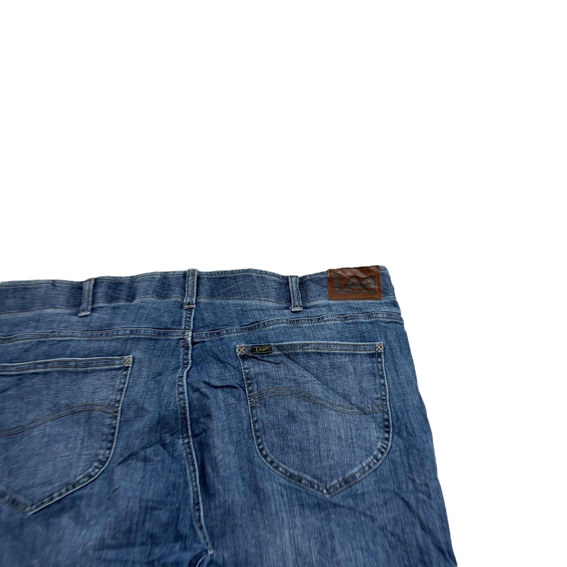 Lee Jeans W44 L34 Mens Mid Blue Regular Tapered Fit Stretch Denim (E)