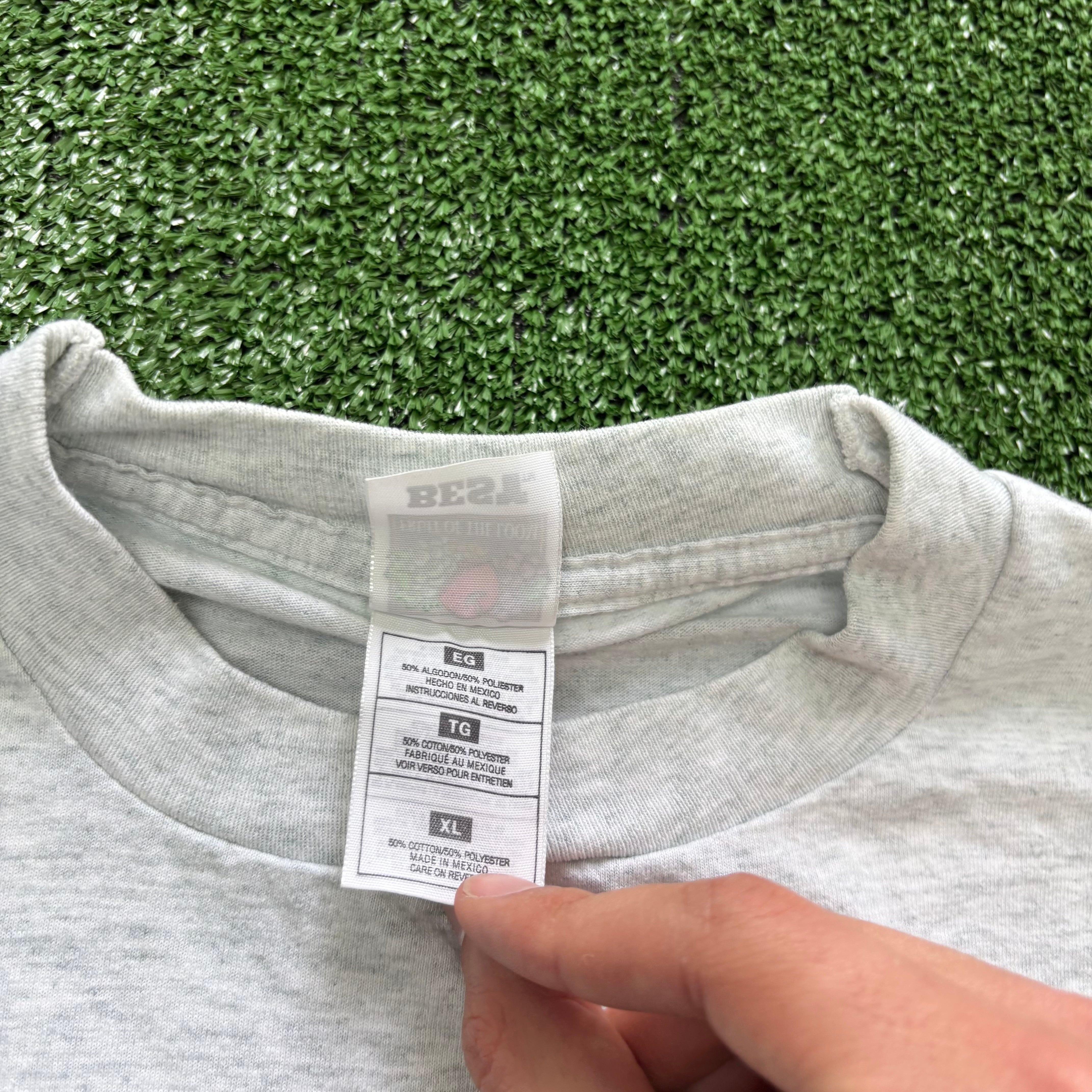 Vintage T Shirt Mens XL Grey Single Stitch Graphic Print 90s USA Math