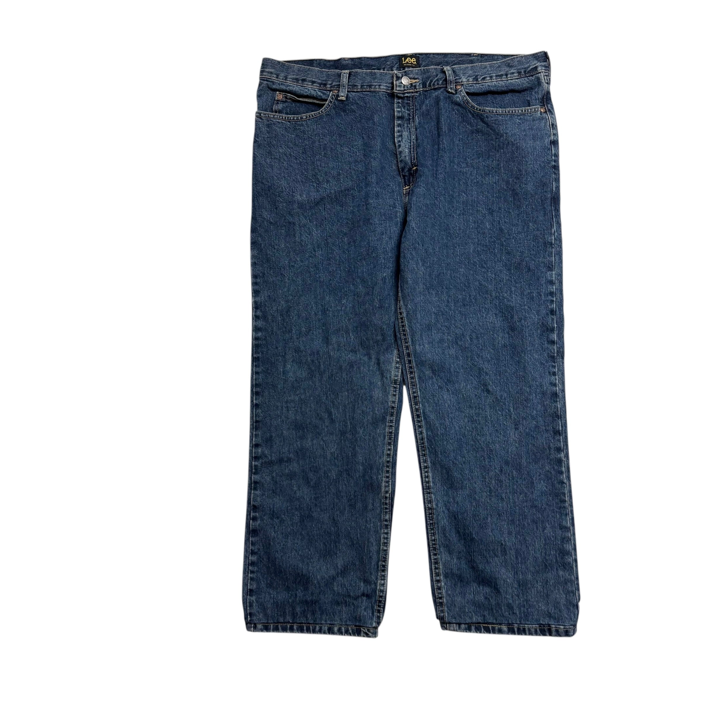 Lee Jeans W40 L27 Mens Dark Blue Baggy Relaxed Straight Fit Denim
