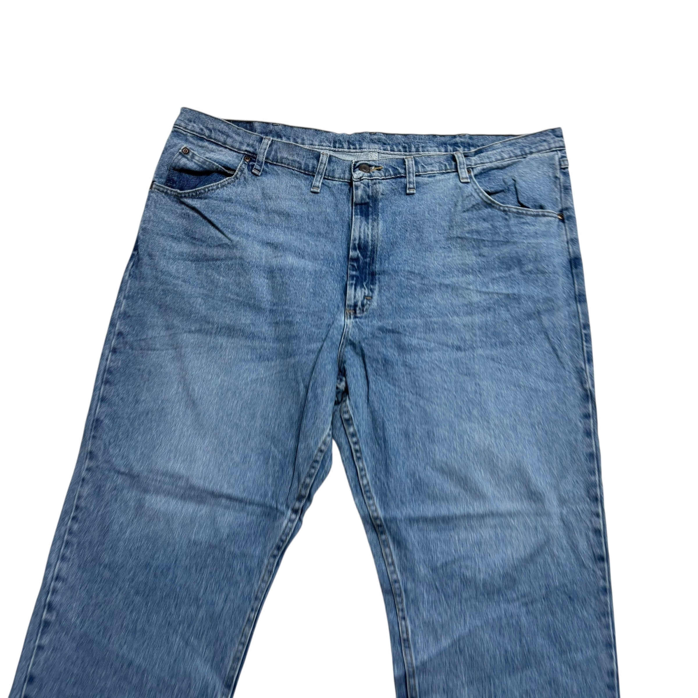 Wrangler Jeans W46 L30 Mens Light Blue Relaxed Straight Fit Denim (E)