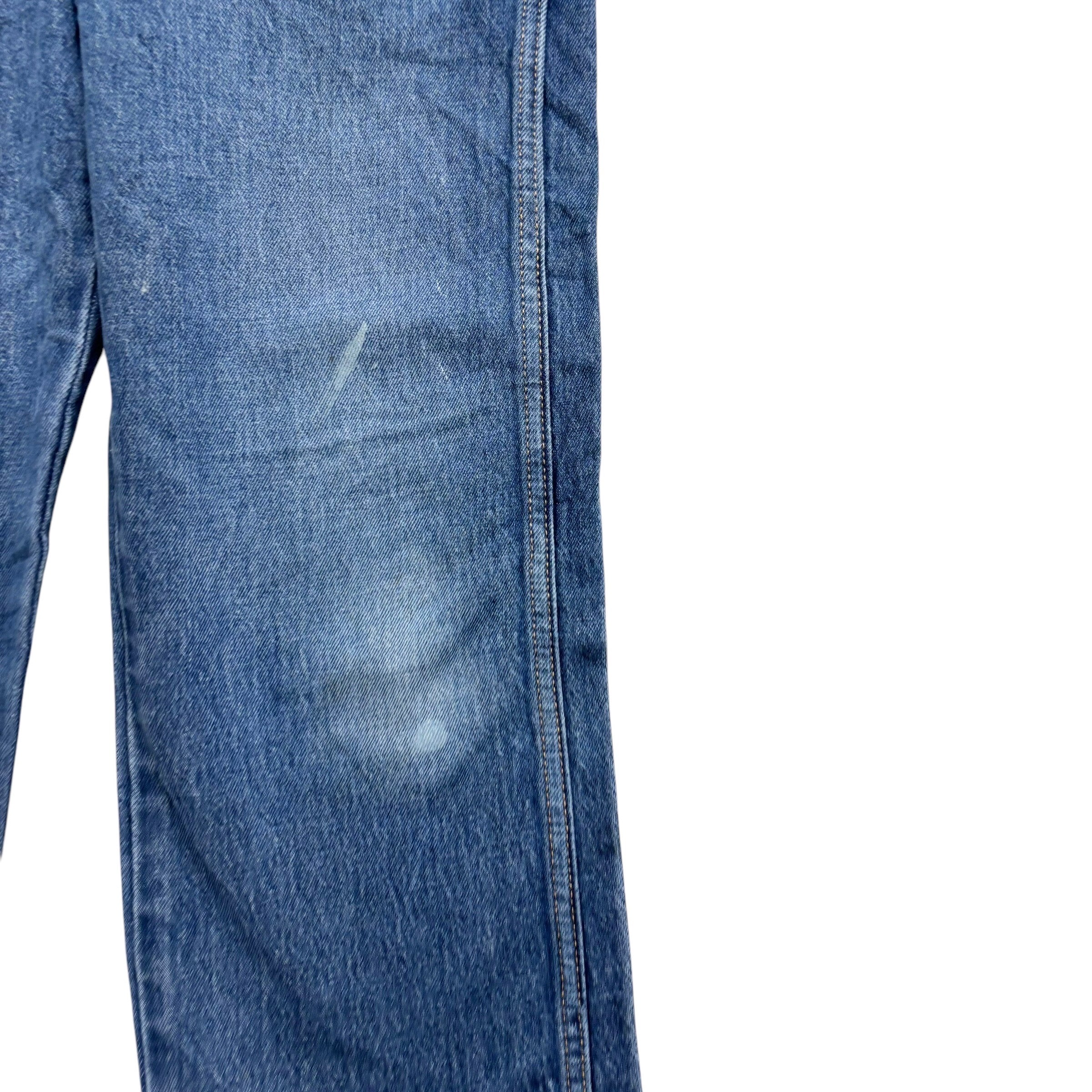 Levis Jeans W32 L29 Mens Mid Blue Regular Straight Fit Stretch Denim (F)