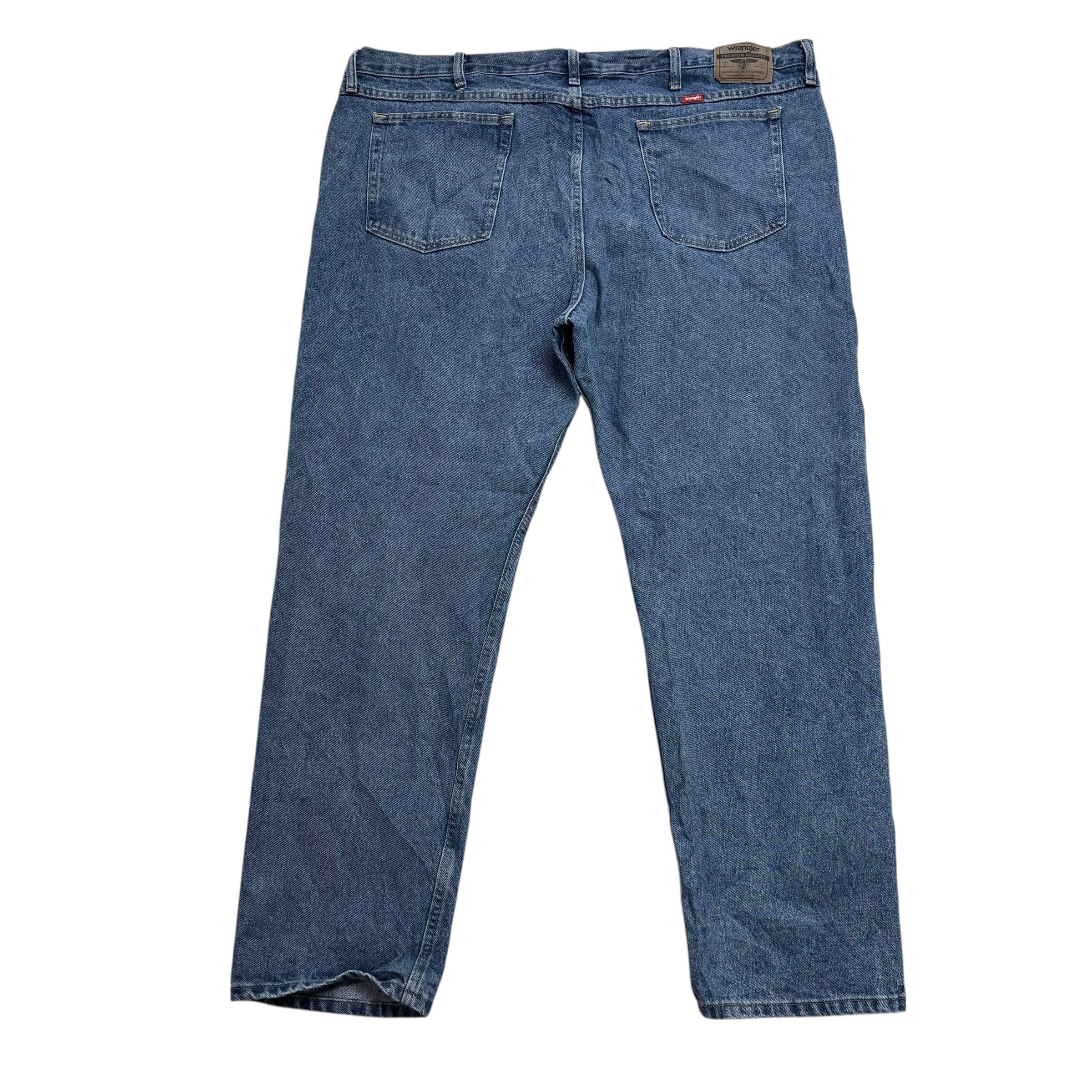 Wrangler Jeans W48 L32 Mens Mid Blue Regular Straight Fit Denim (E)