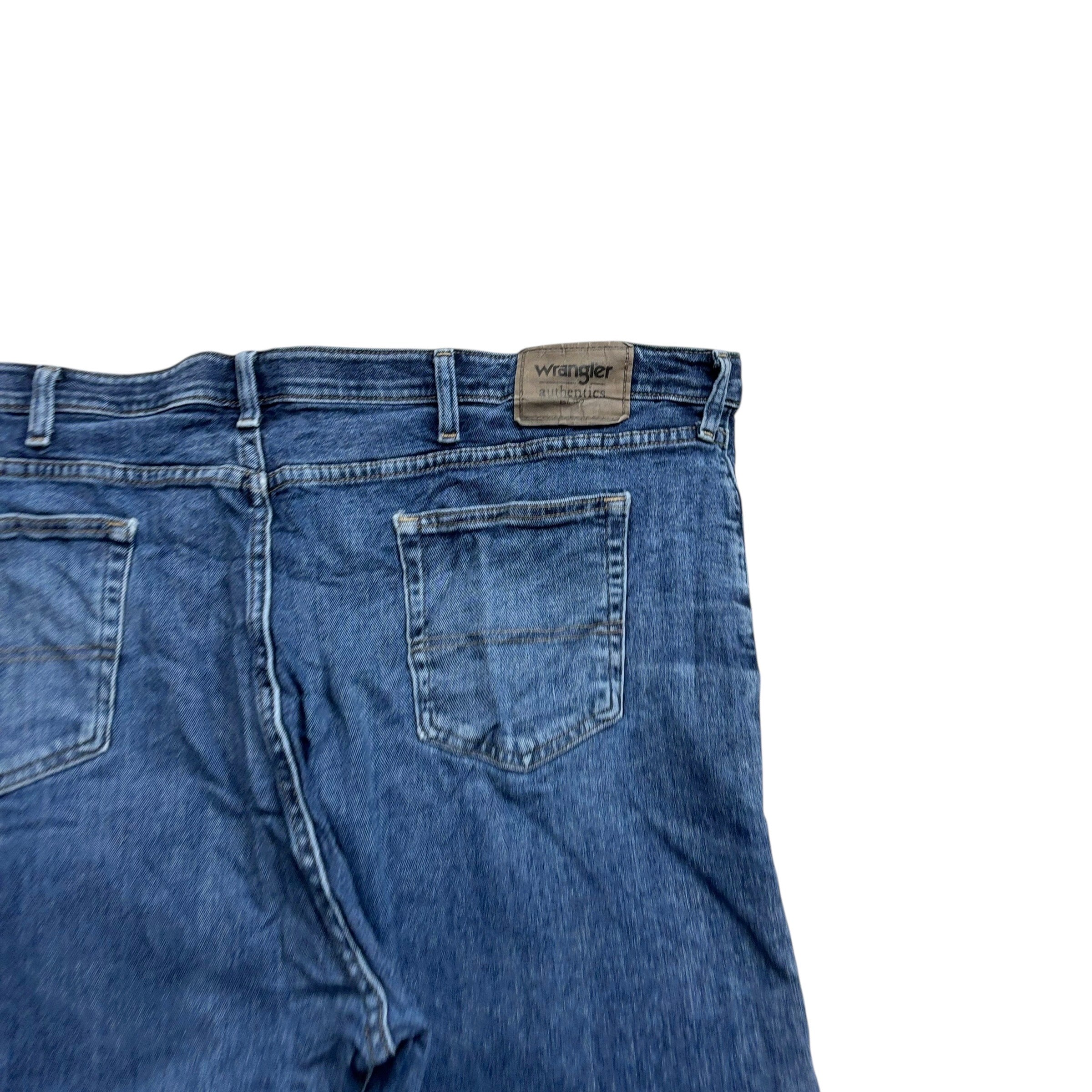 Wrangler Jorts W46 Mens Denim Shorts Mid Blue Regular Fit Stretch (E)
