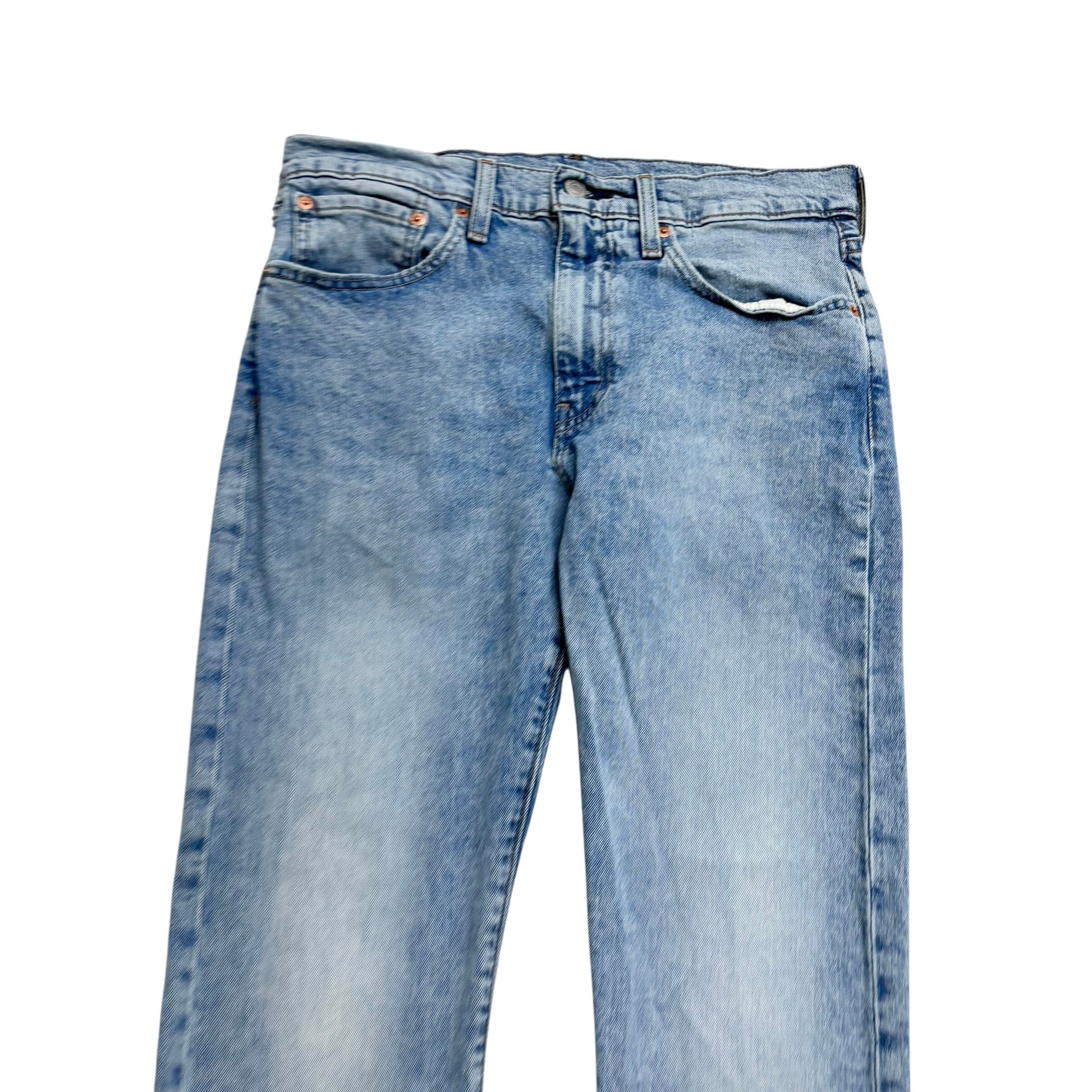 Levis 502 Jeans W32 L32 Mens Light Blue Regular Tapered Fit Stretch Denim (E)