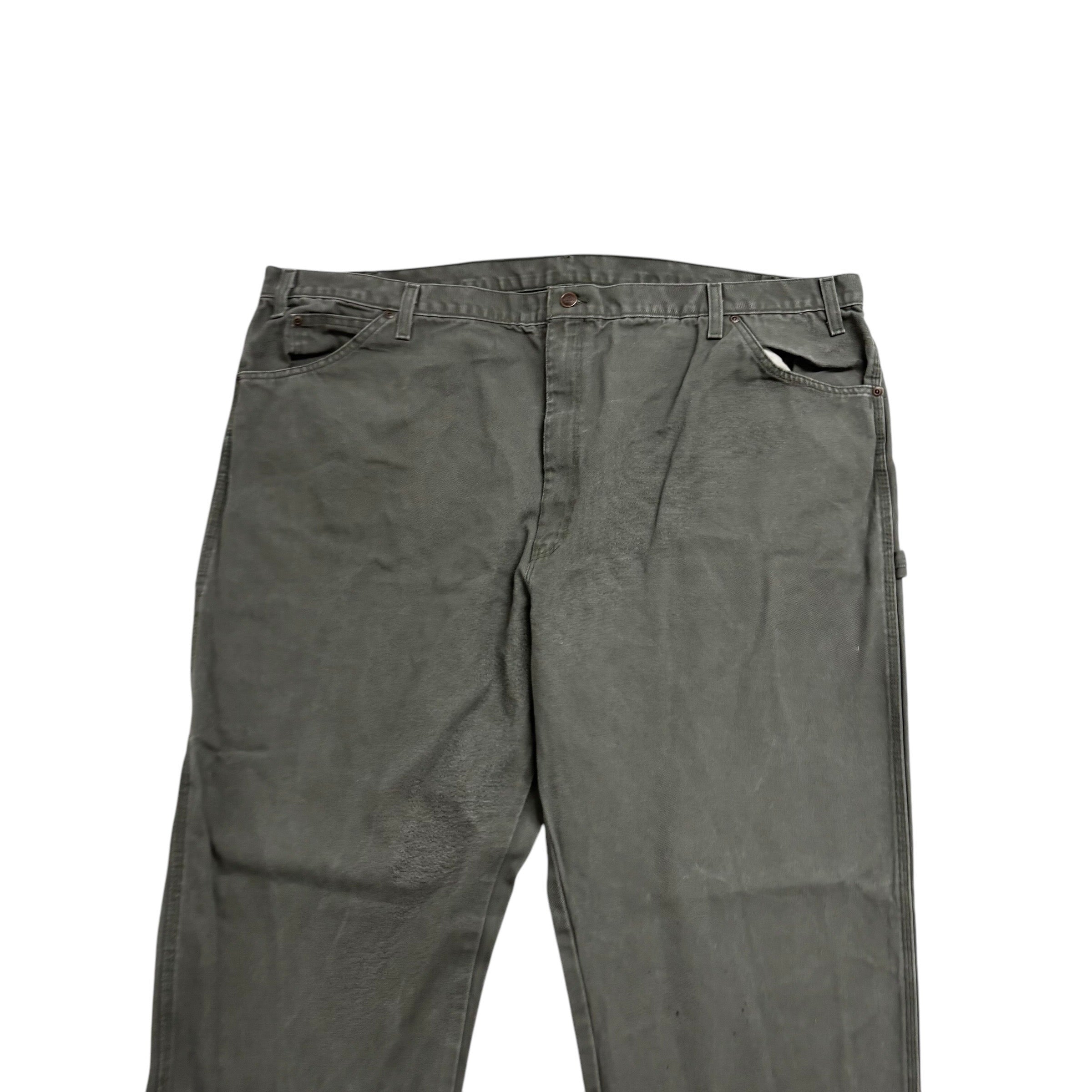 Dickies Carpenter Pants W50 L30 Mens Green Relaxed Straight Fit Vintage Trousers
