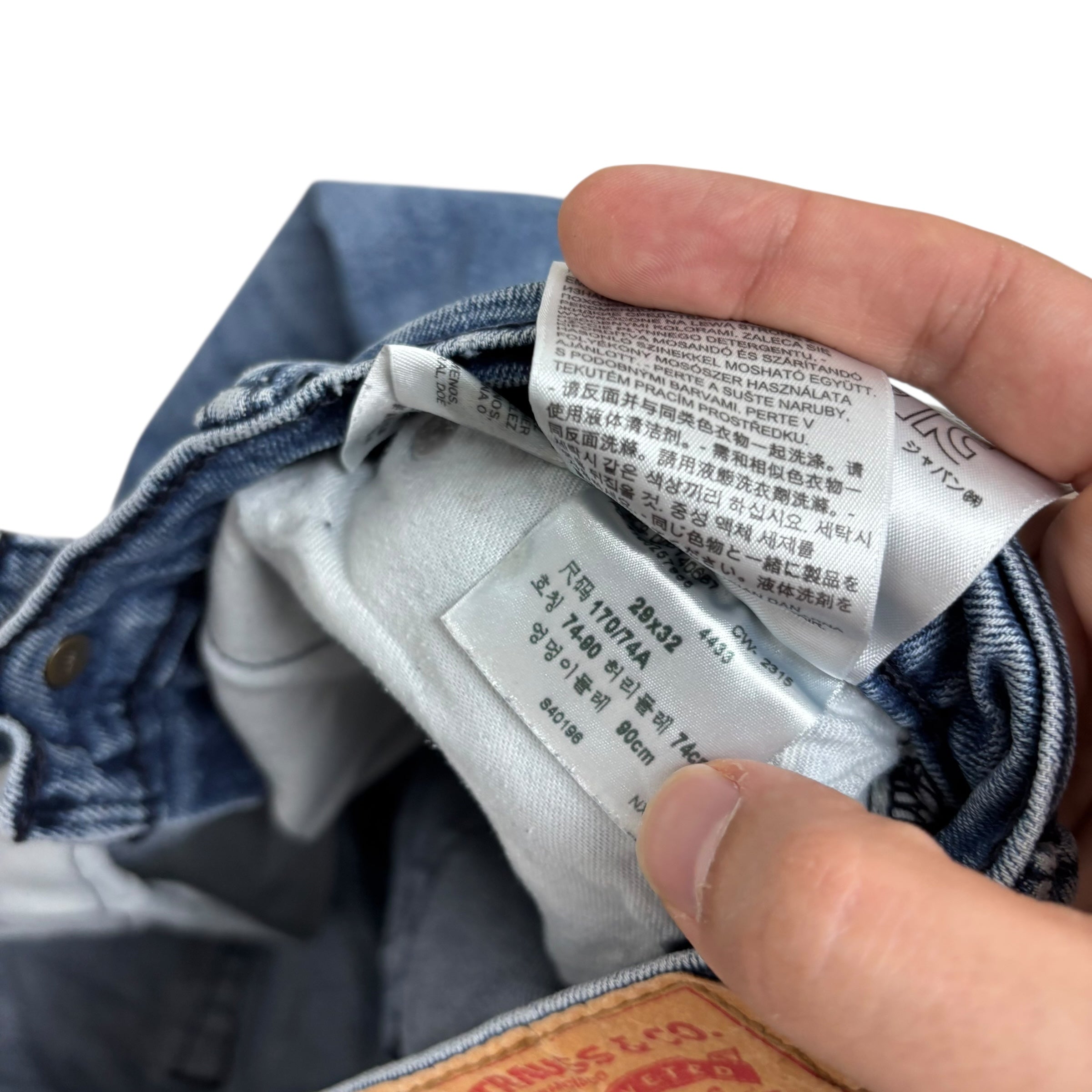 Levis 514 Jeans W29 L32 Mens Mid Blue Regular Straight Fit Stretch Denim (E)