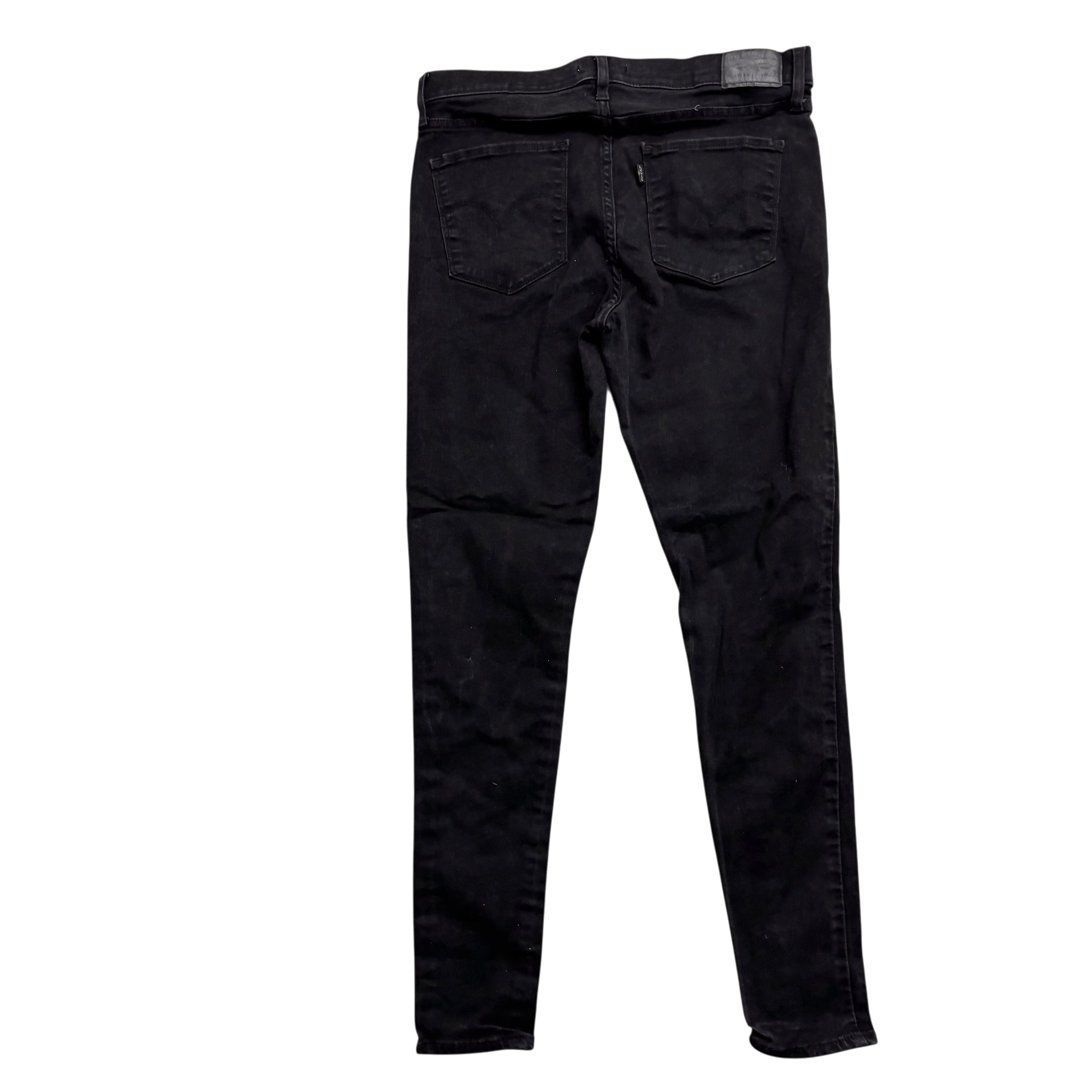 Levis 720 Jeans W32 L29 Womens Black High Rise Super Skinny Stretch Denim (E)