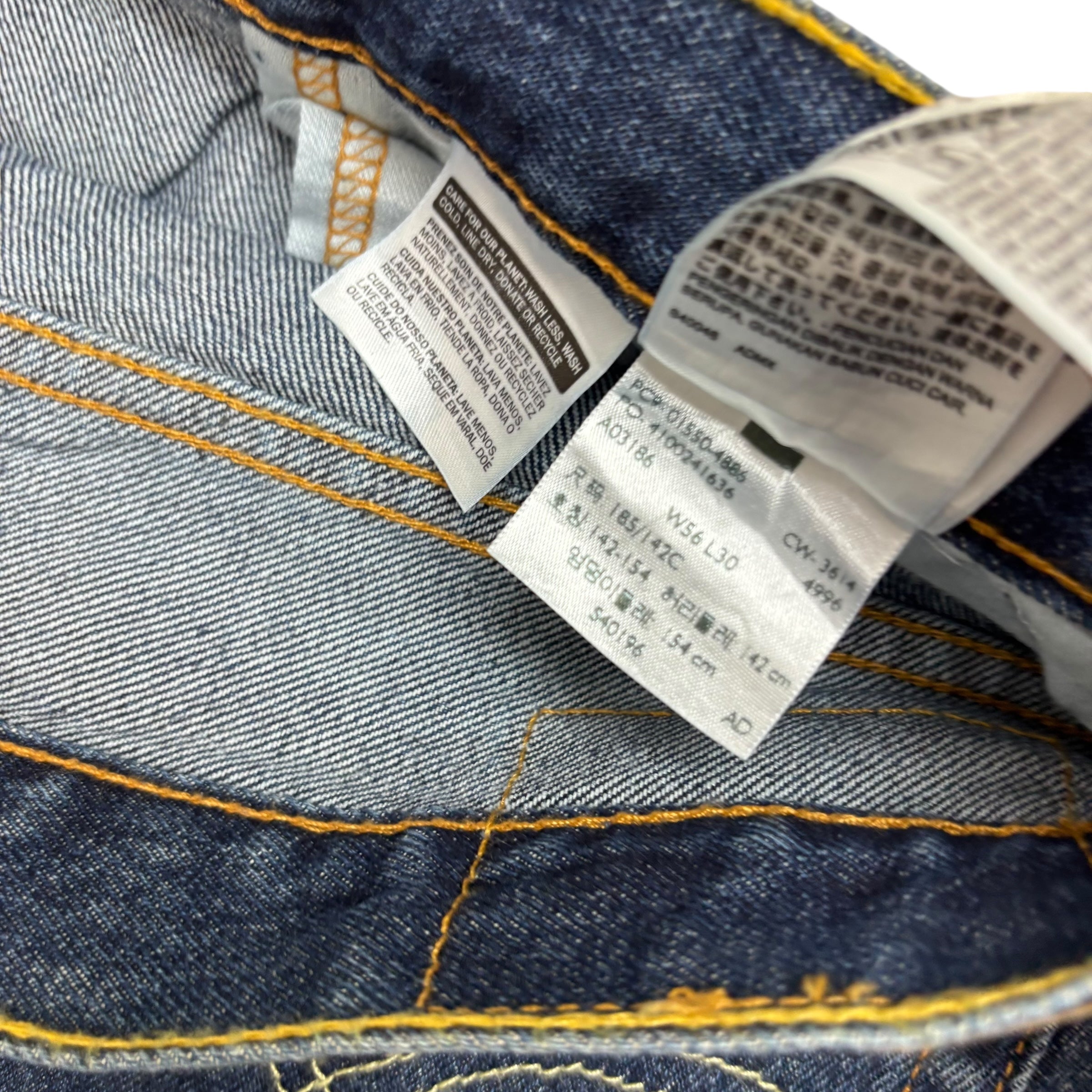 Levis 550 Jeans W56 L30 Mens Dark Blue Baggy Relaxed Straight Fit Denim (E)