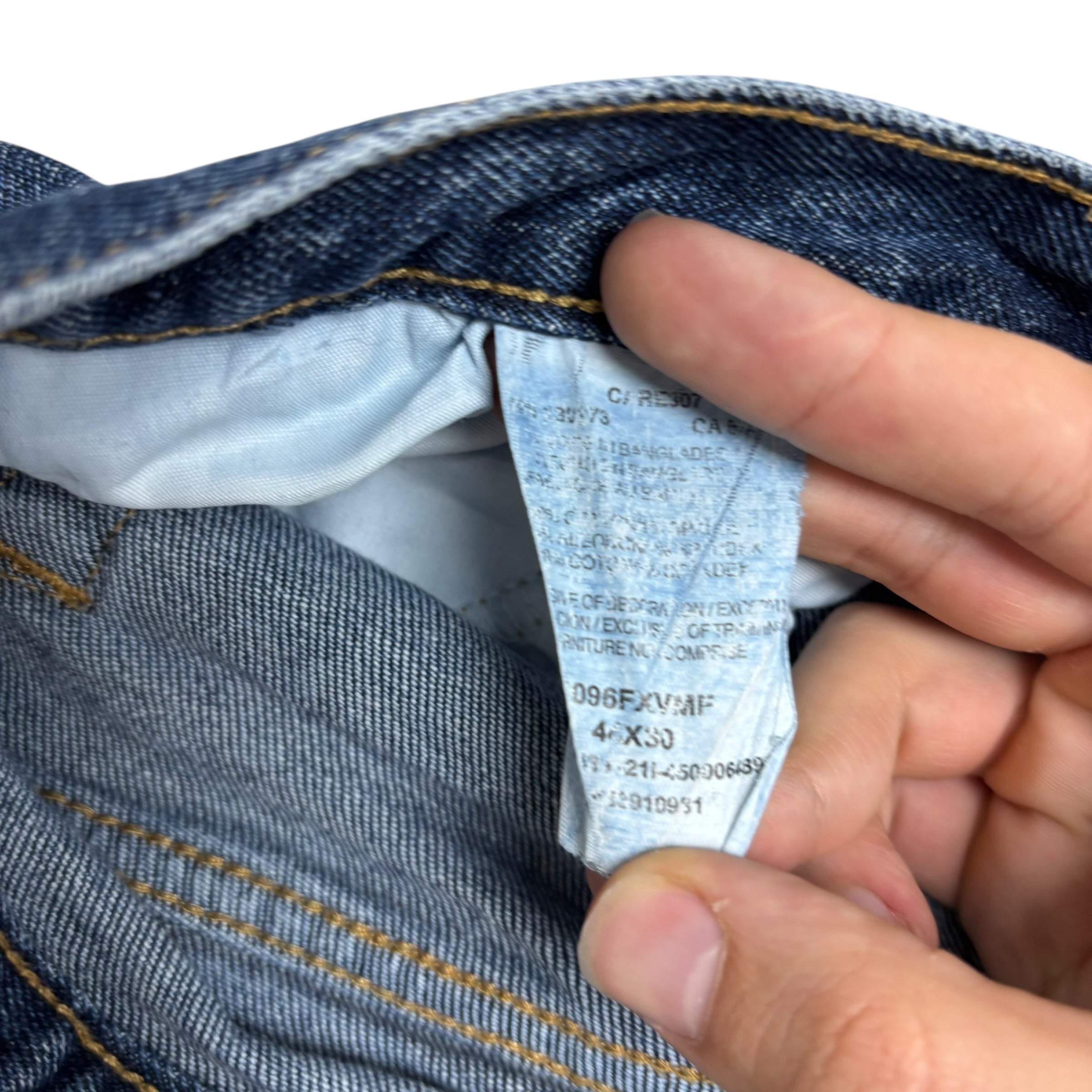 Wrangler Jeans W44 L25 Mens Mid Blue Regular Straight Fit Stretch Denim (E)