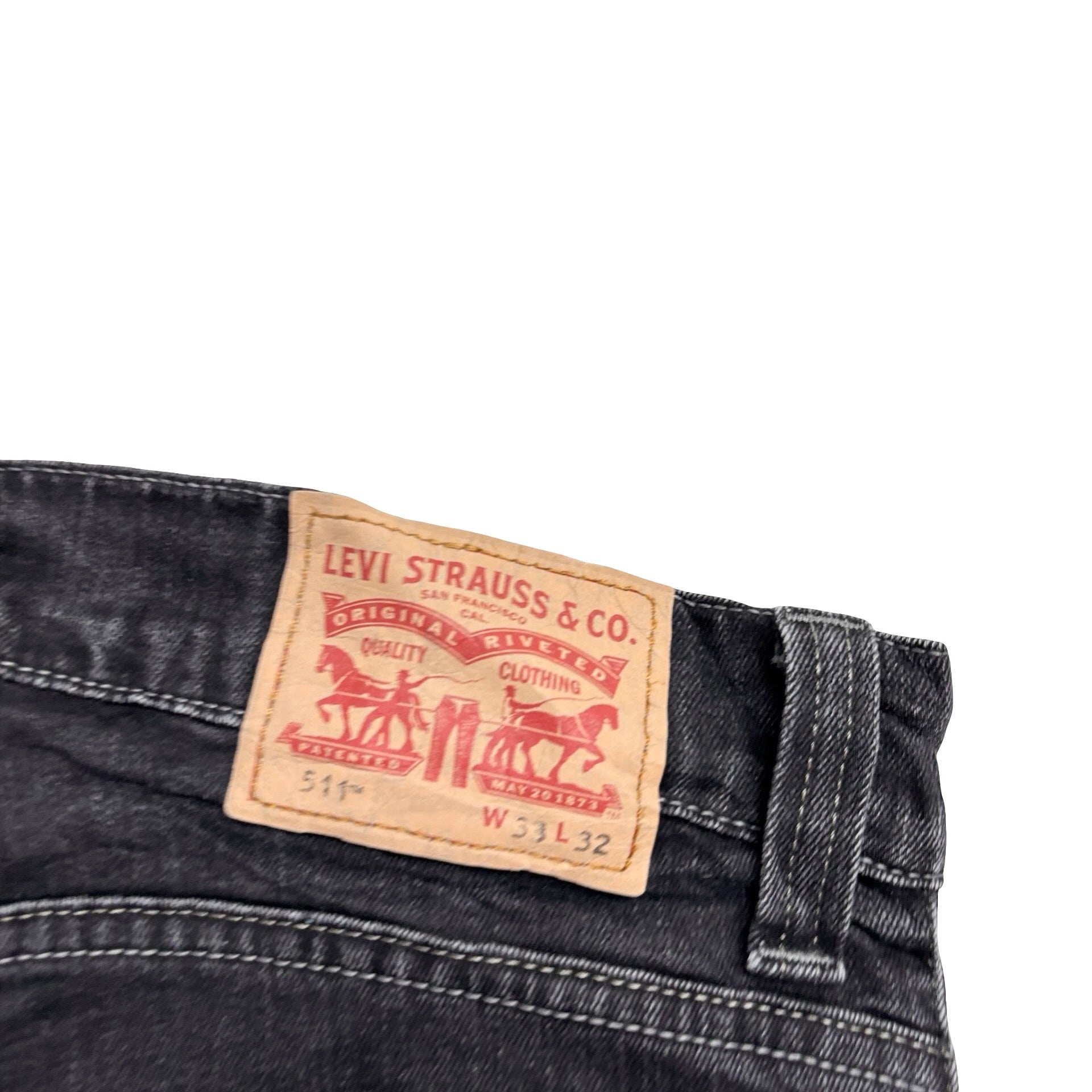 Levis 511 Jeans W32 L32 Mens Black Slim Fit Stretch Denim (E)