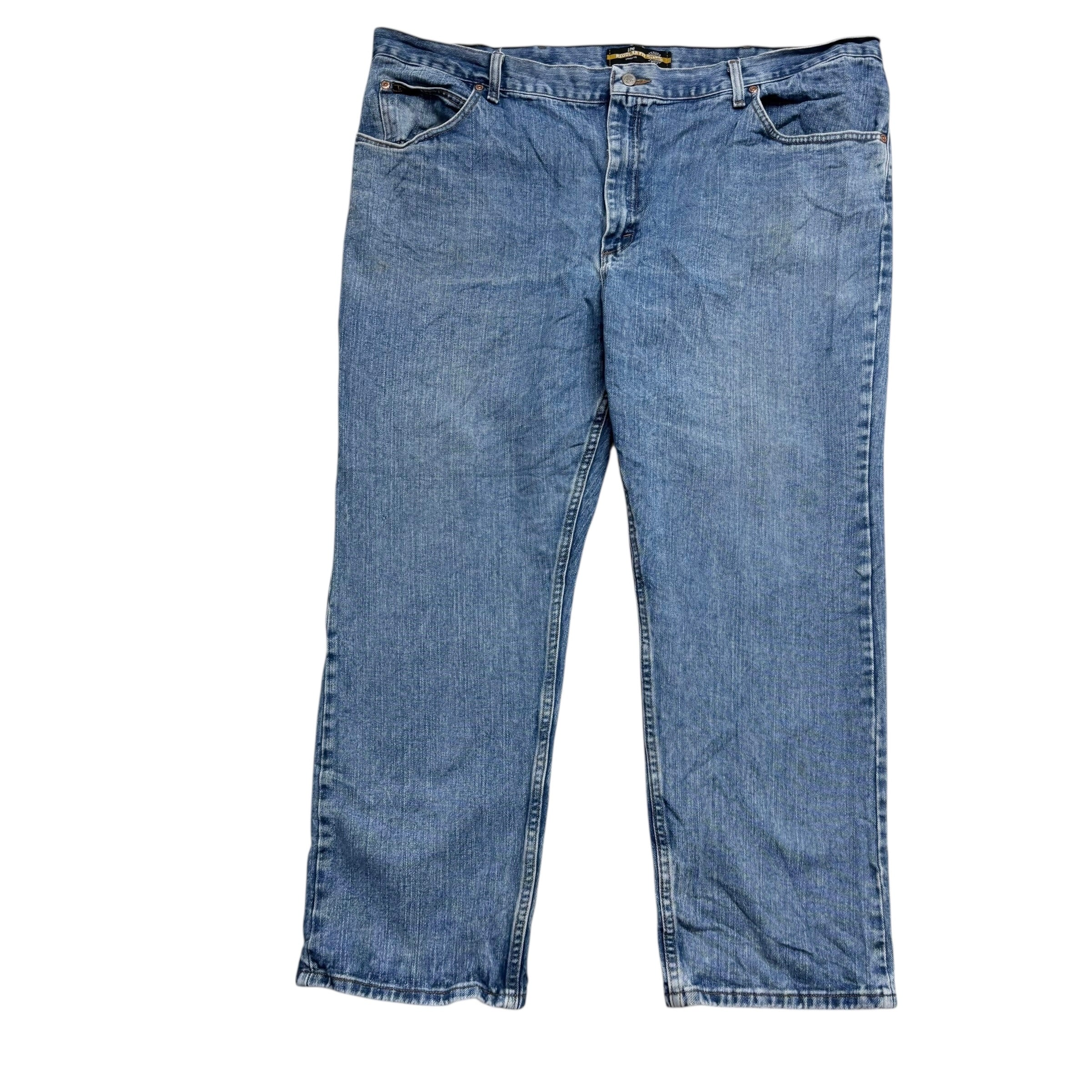 Lee Jeans W48 L30 Mens Mid Blue Regular Straight Fit Denim (F)