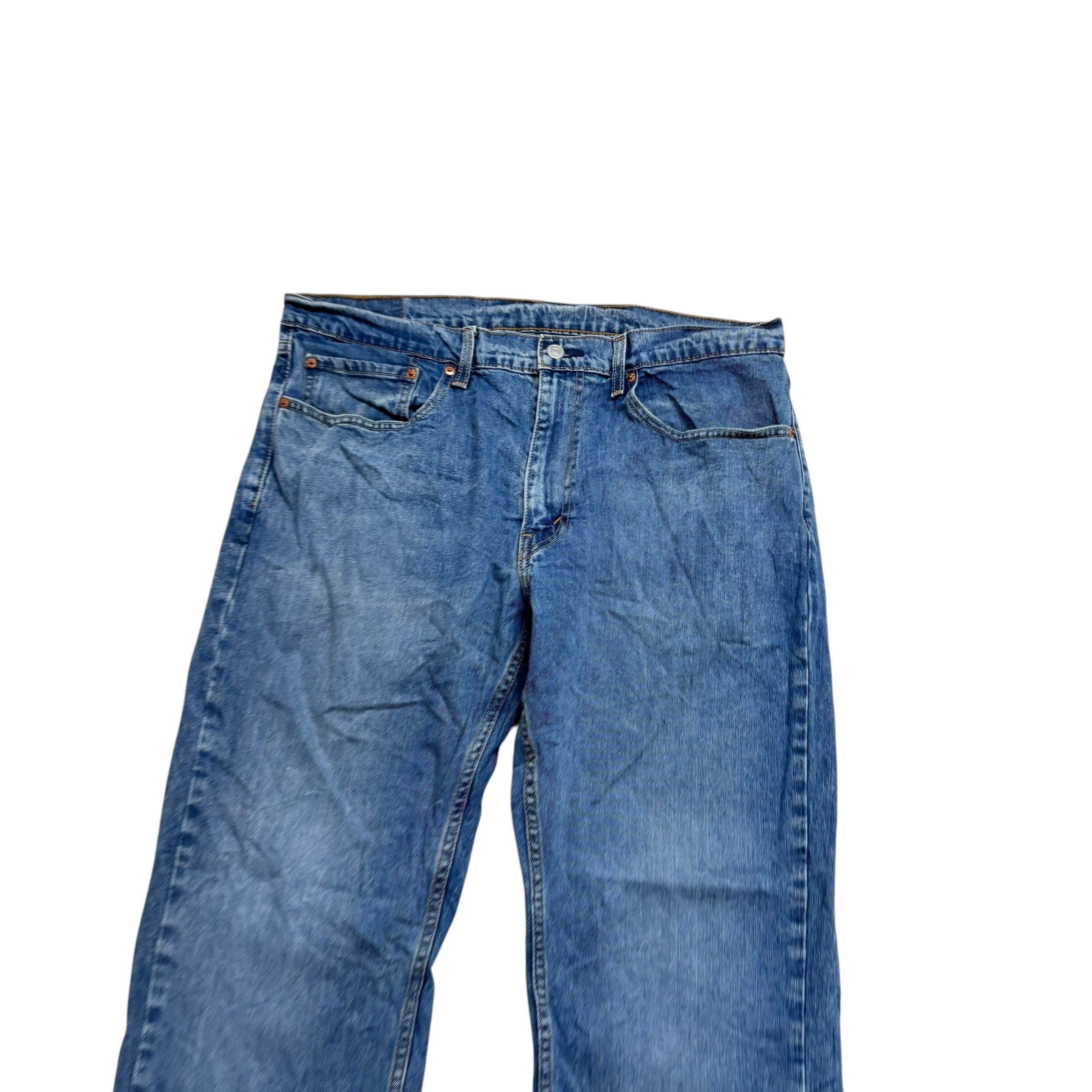 Levis 559 Jeans W36 L30 Mens Mid Blue Baggy Relaxed Straight Fit Stretch Denim