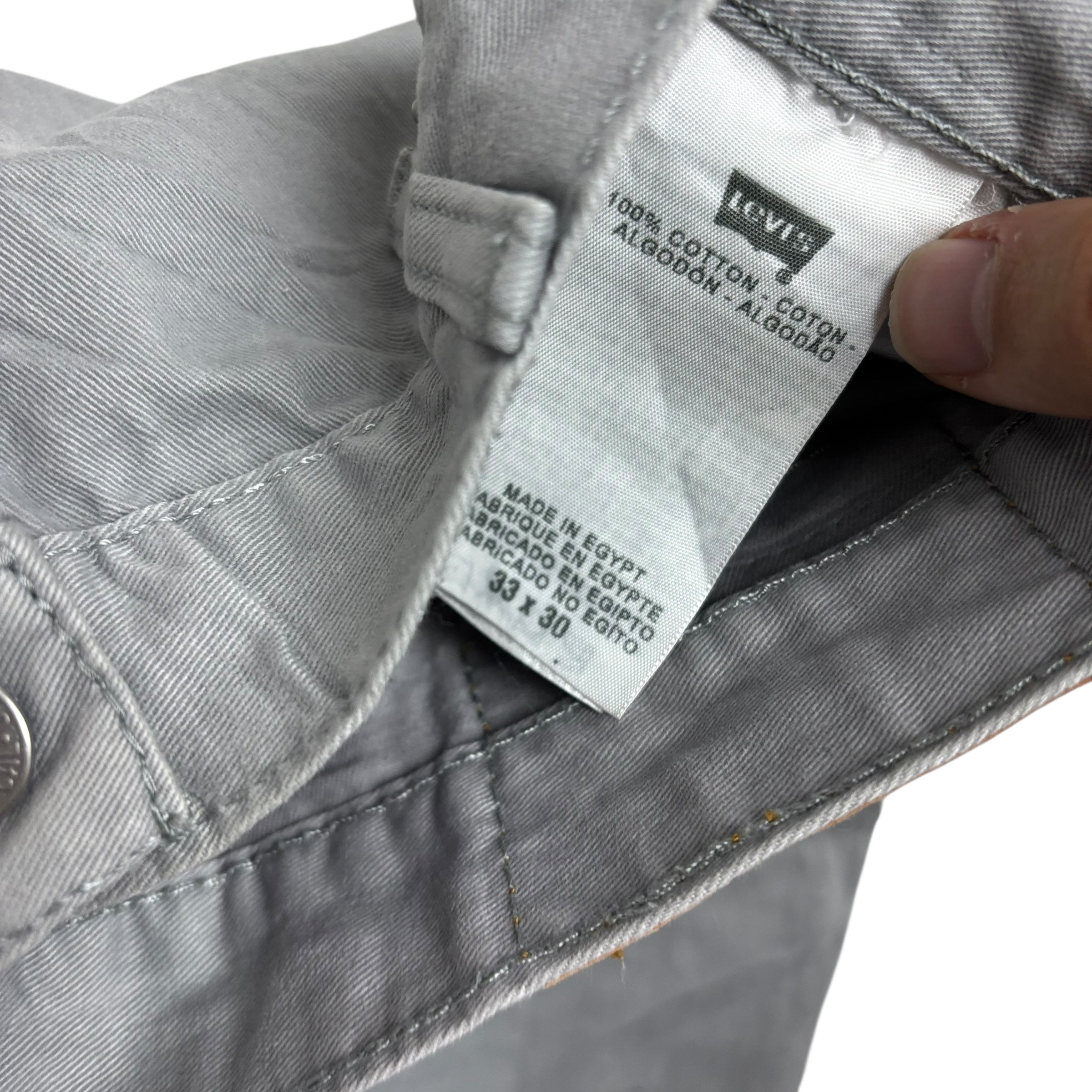 Levis 508 Jeans W33 L29 Mens Grey Regular Tapered Fit Vintage Pants