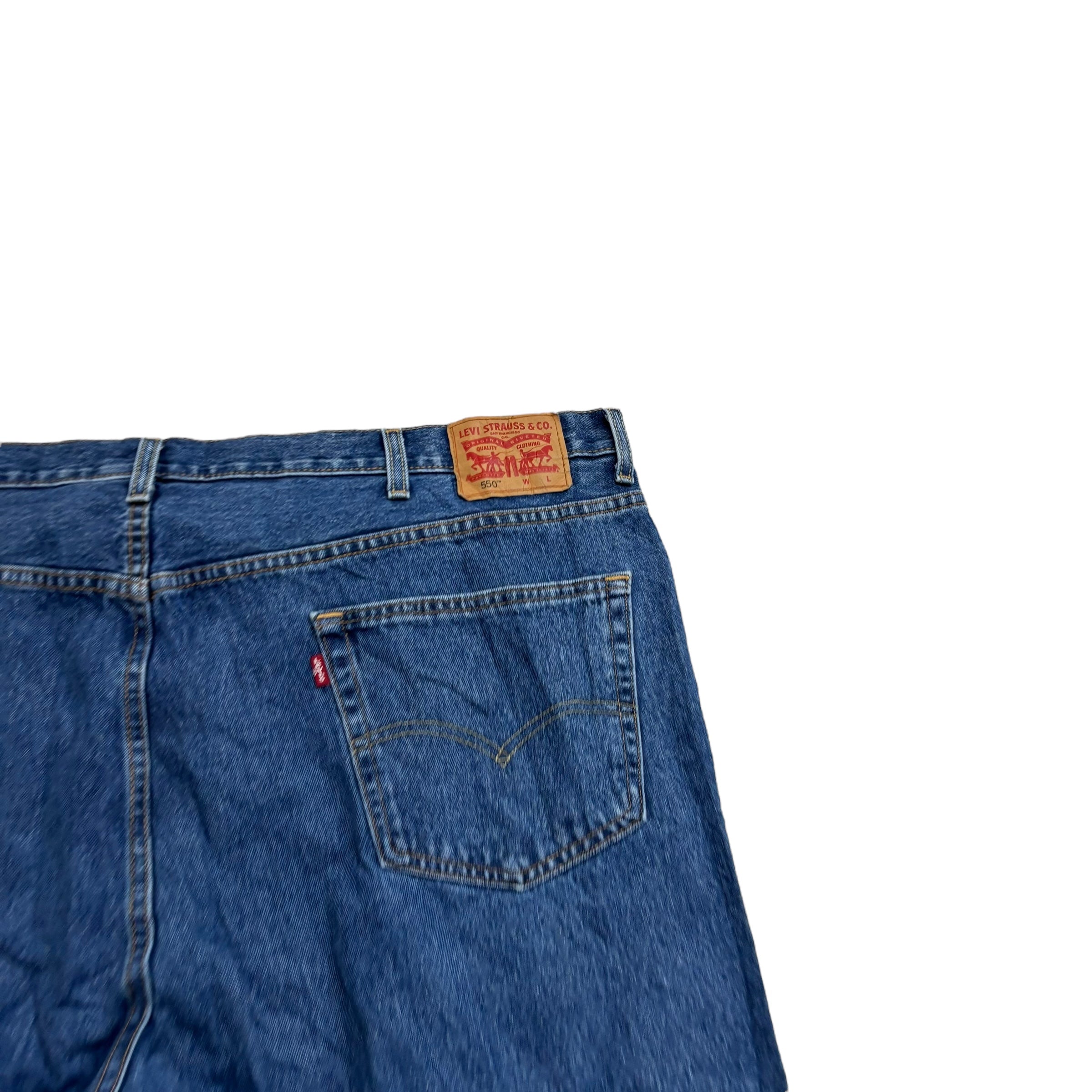 Levis 550 Jeans W48 L30 Mens Mid Blue Baggy Relaxed Straight Fit Denim