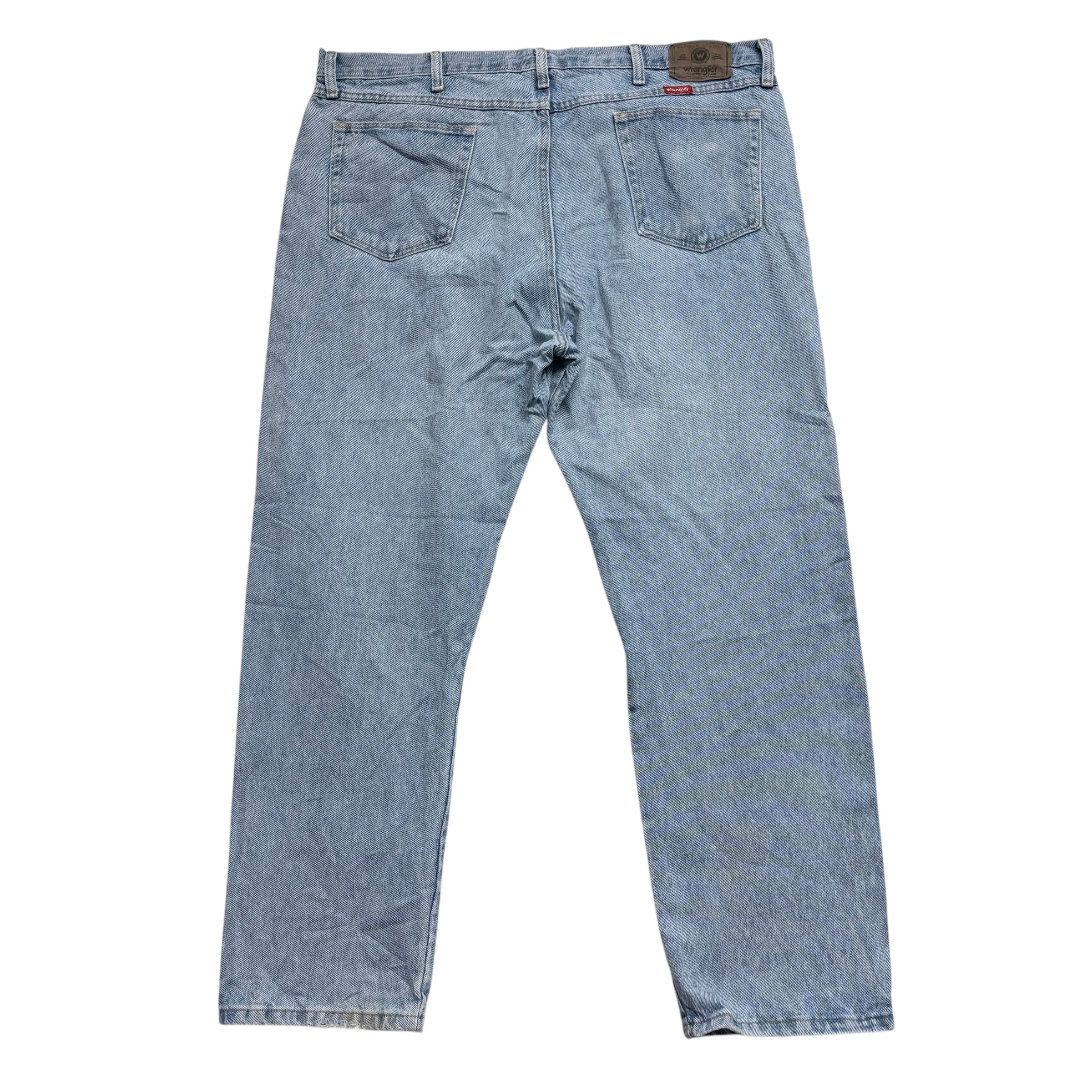 Wrangler Jeans W42 L30 Mens Light Blue Regular Straight Fit Vintage Denim