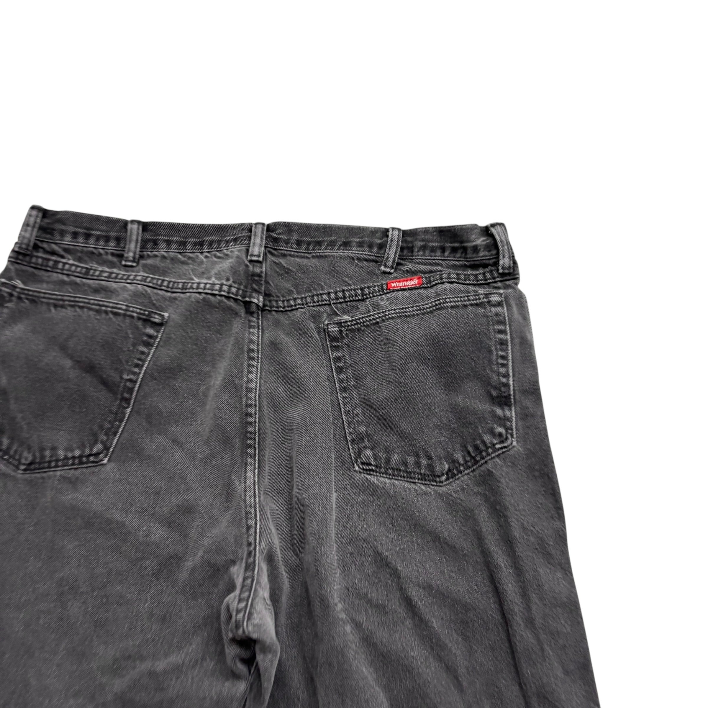 Wrangler Jeans W38 L30 Mens Black Relaxed Tapered Fit Vintage Denim
