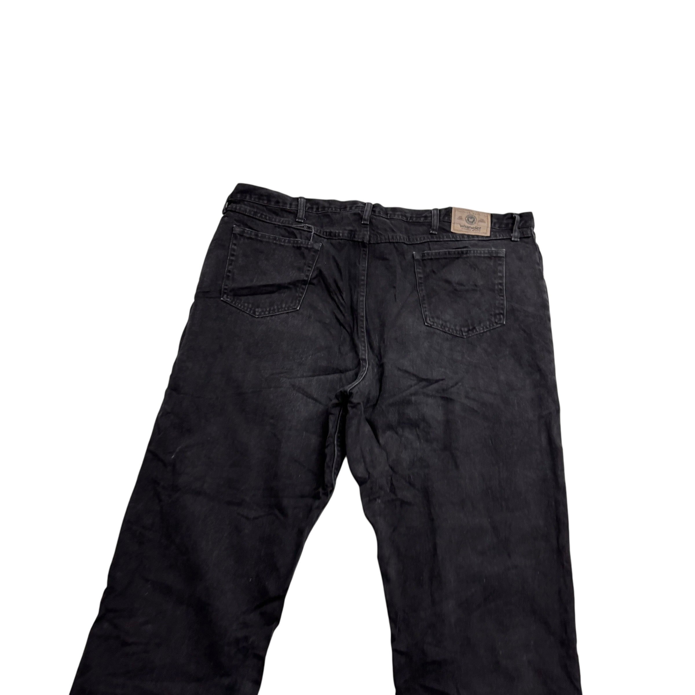 Wrangler Jeans W46 L32 Mens Black Relaxed Straight Fit Baggy Denim (E)