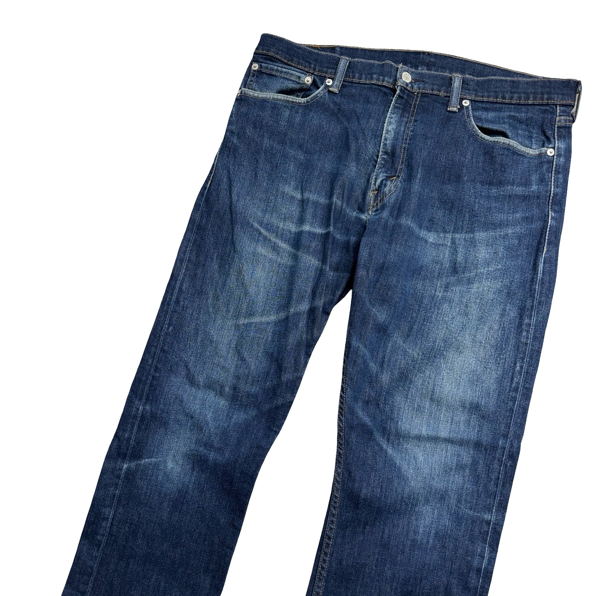 Levis 513 Jeans W36 L30 Mens Dark Blue Slim Straight Fit Stretch Denim