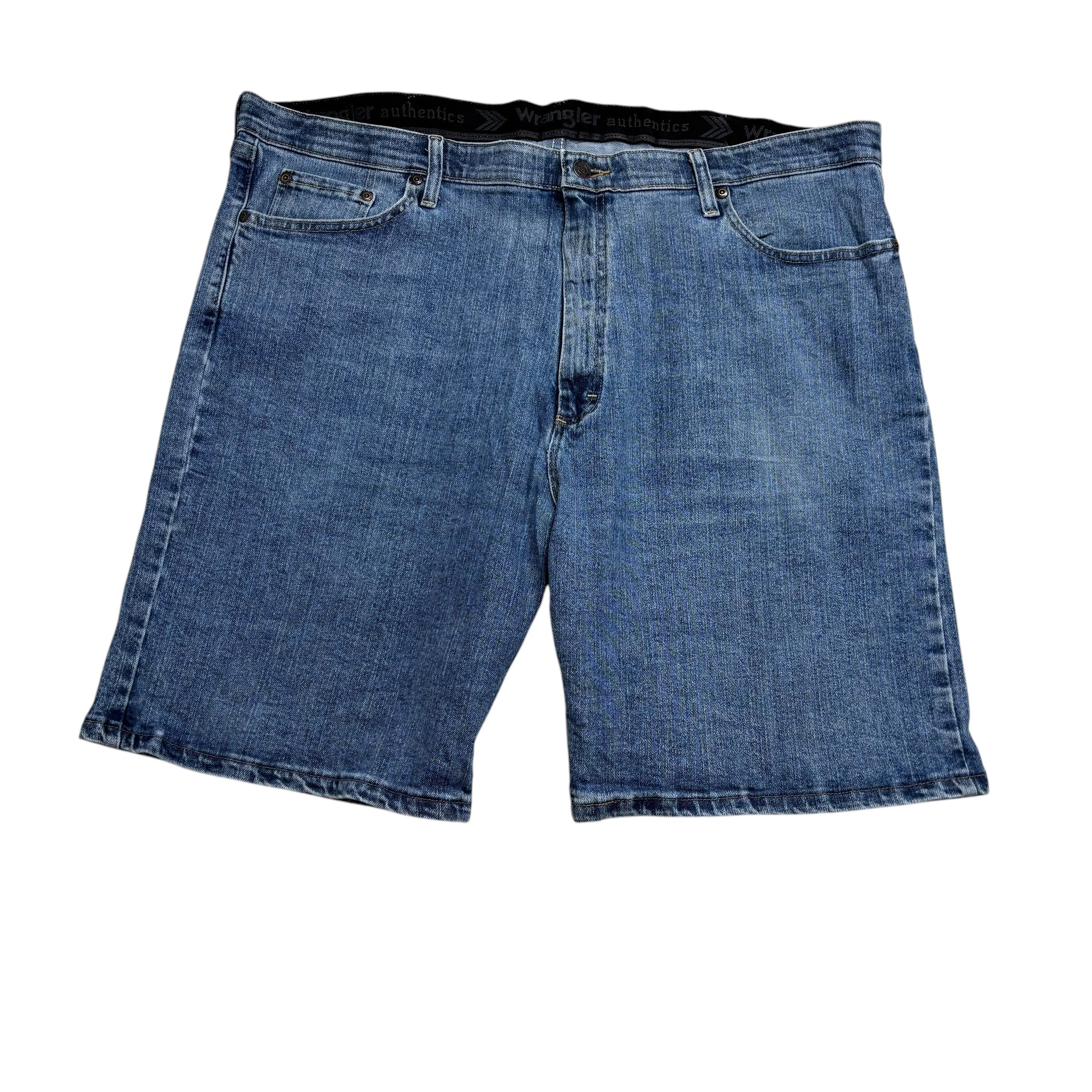 Wrangler Baggy Jorts W42 Mens Denim Shorts Mid Blue Relaxed Fit Stretch (E)