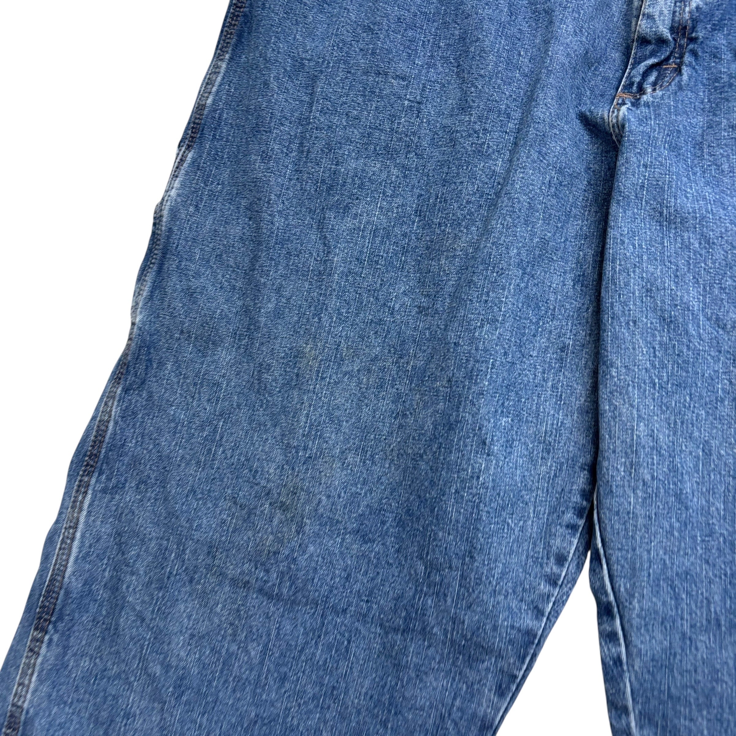 Wrangler Carpenter Jeans W40 L32 Mens Mid Blue Baggy Relaxed Fit Denim