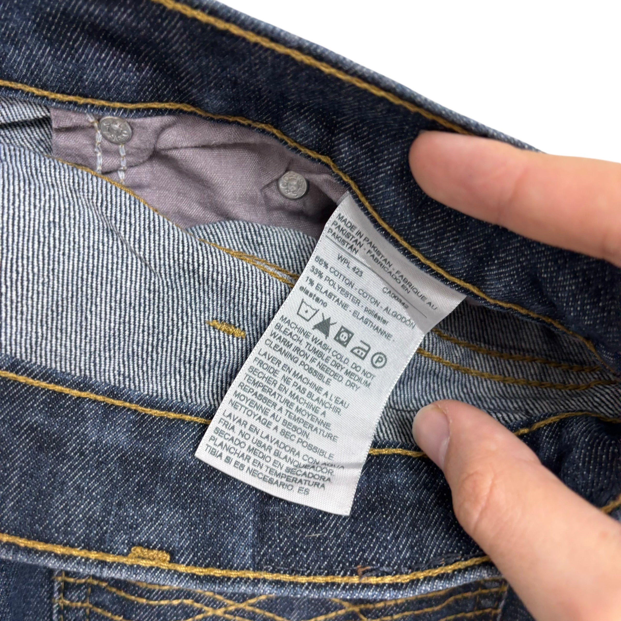 Levis Denizen Jeans W38 L30 Mens Dark Blue Regular Straight Fit Stretch Denim