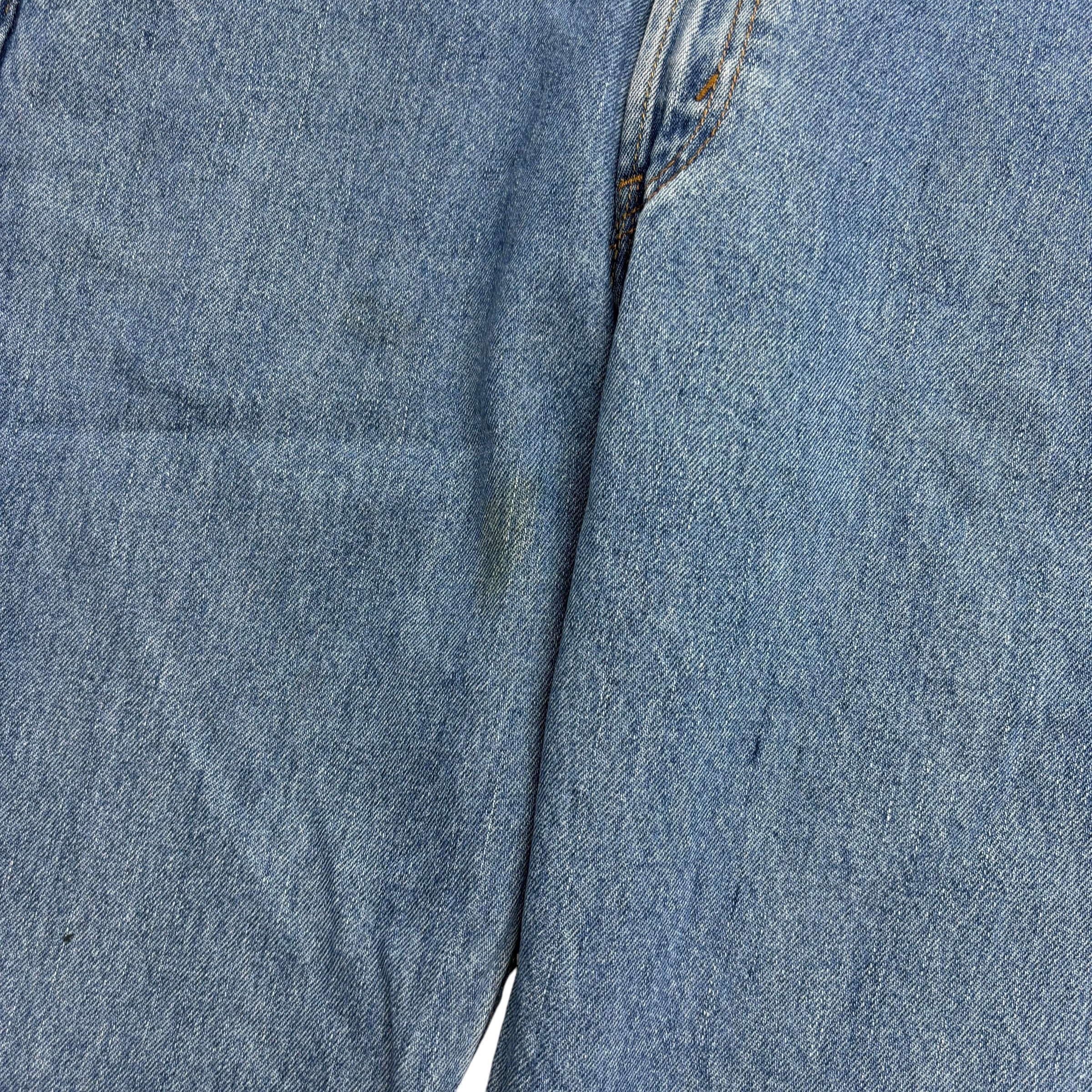 Levis 505 Jeans W34 L34 Mens Mid Blue Regular Straight Fit Vintage Denim (F)