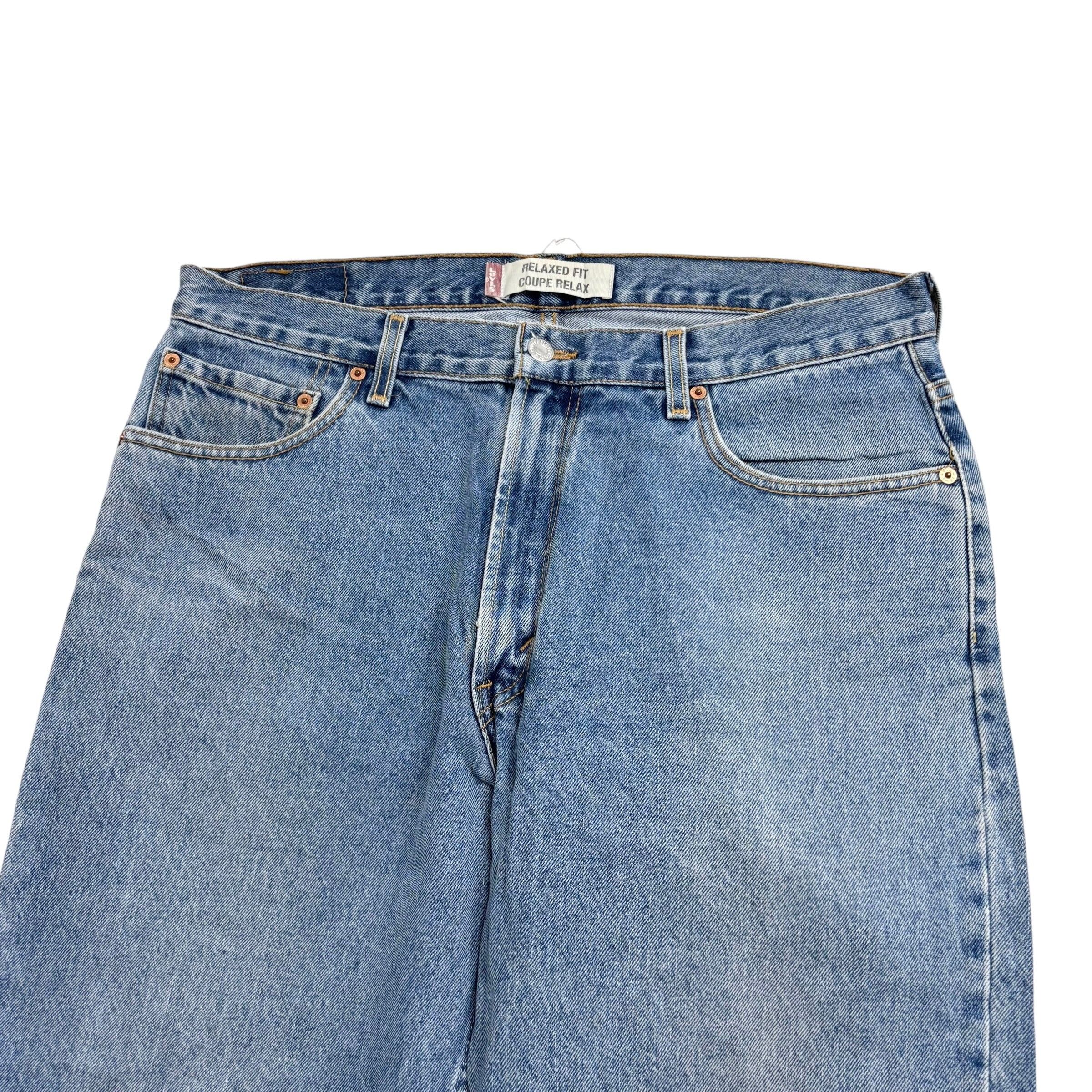 Levis Jeans W36 L30 Mens Mid Blue Baggy Relaxed Straight Fit Vintage Denim