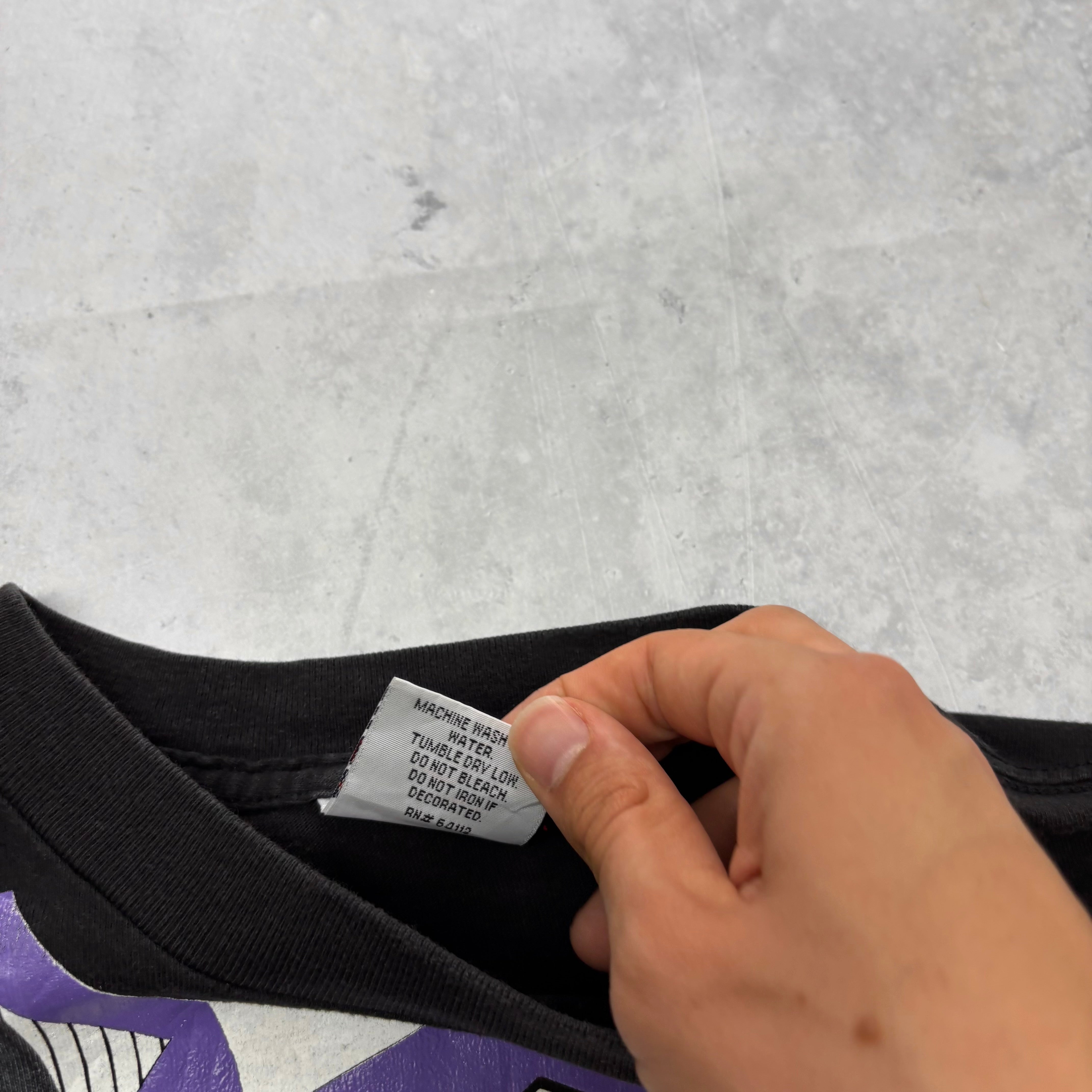 Vintage T Shirt Mens XL Black Graphic Print 90s Tuxedo (E)