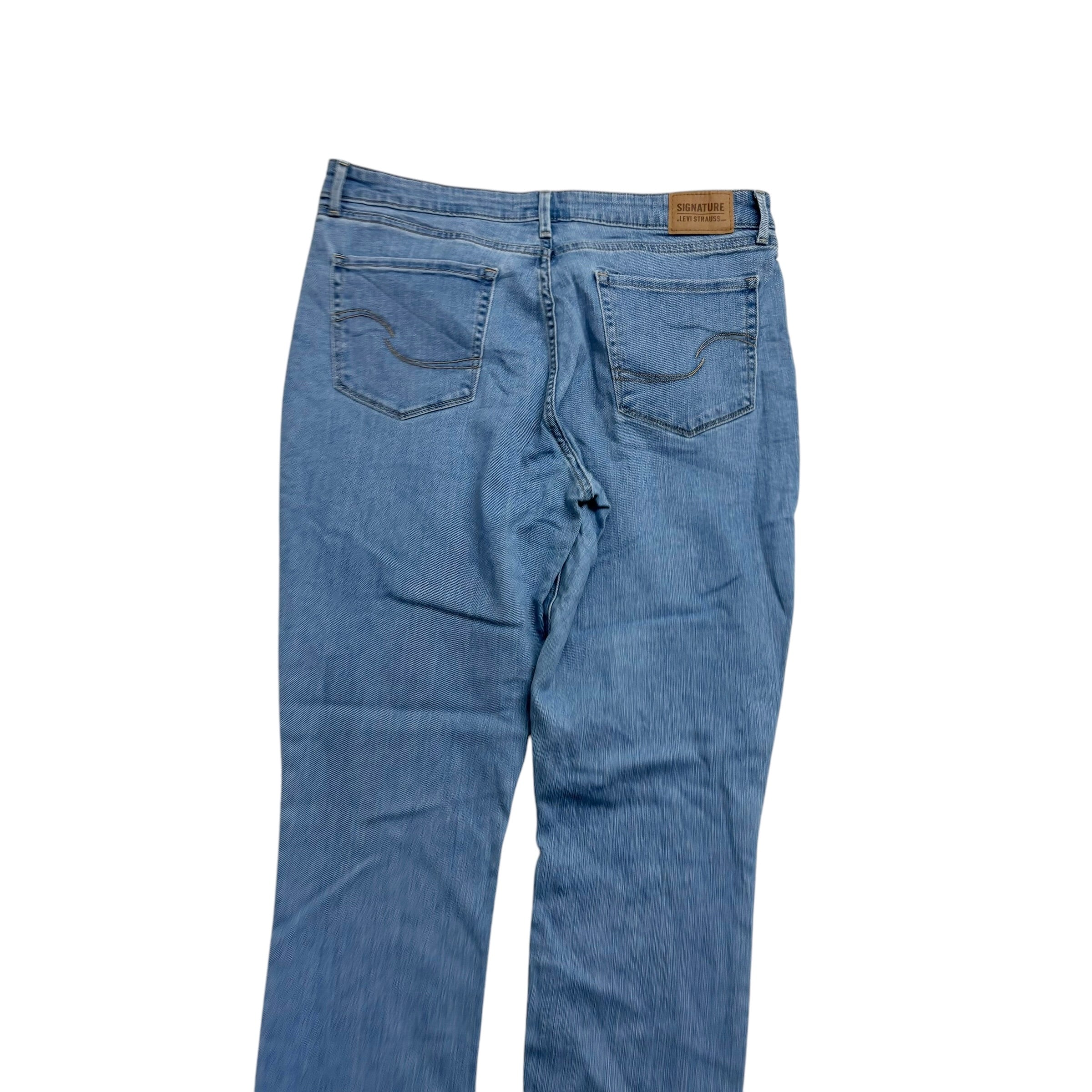 Levis Signature Jeans W34 L30 Womens Skinny Fit Light Blue Stretch Denim (E)