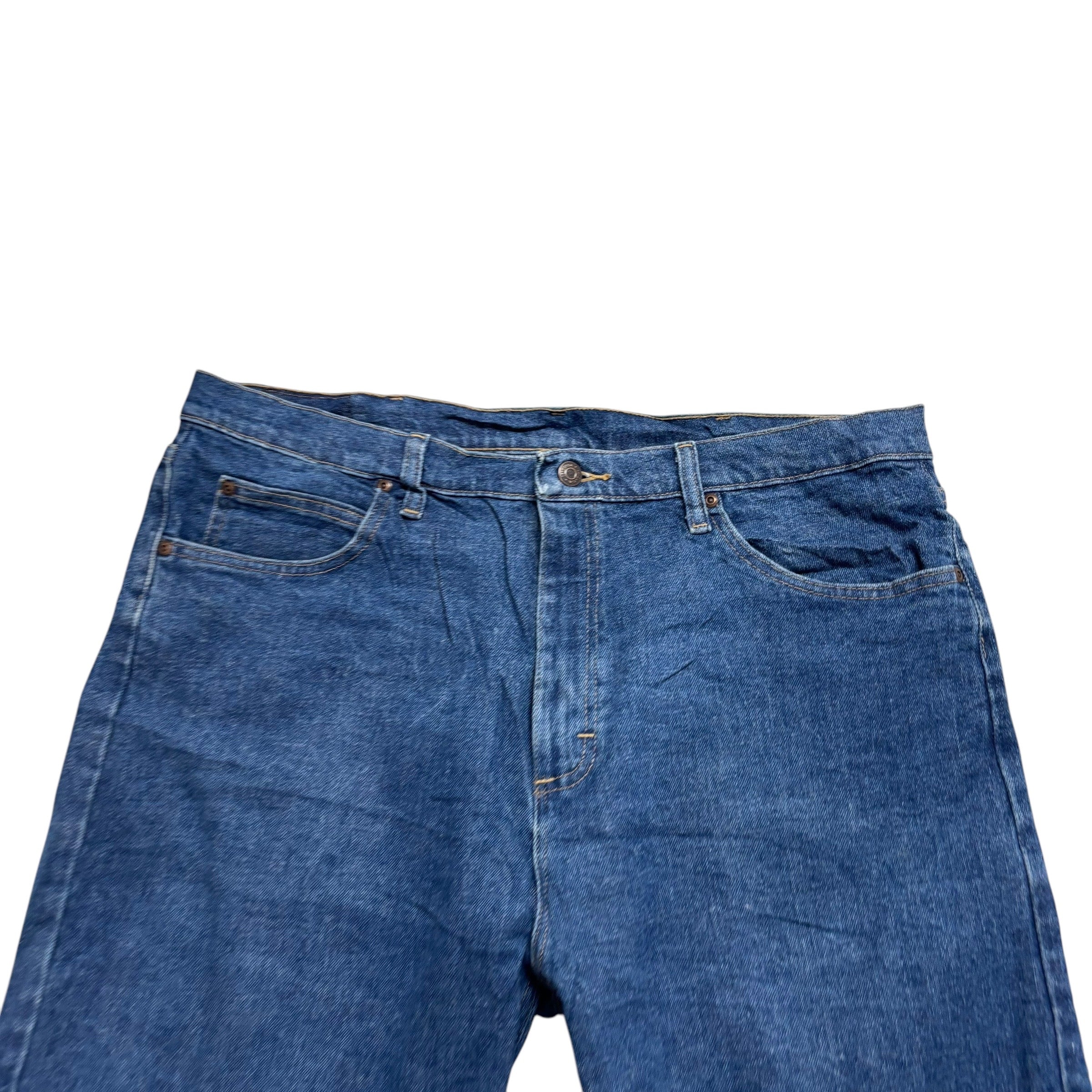 Wrangler Baggy Jorts W36 Mens Denim Shorts Mid Blue Relaxed Fit Stretch (E)