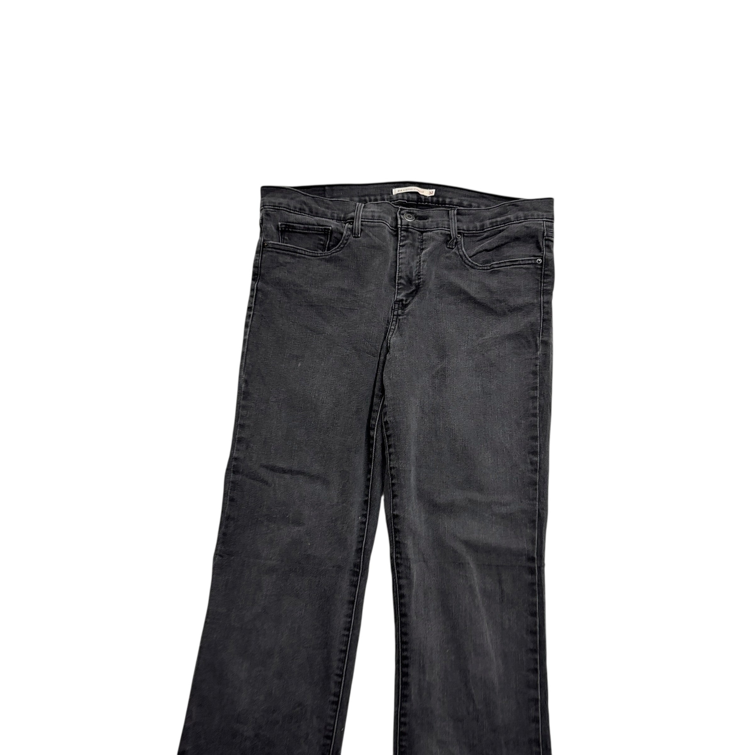 Levis 314 Jeans W34 L32 Womens Black Shaping Straight Fit Stretch Denim