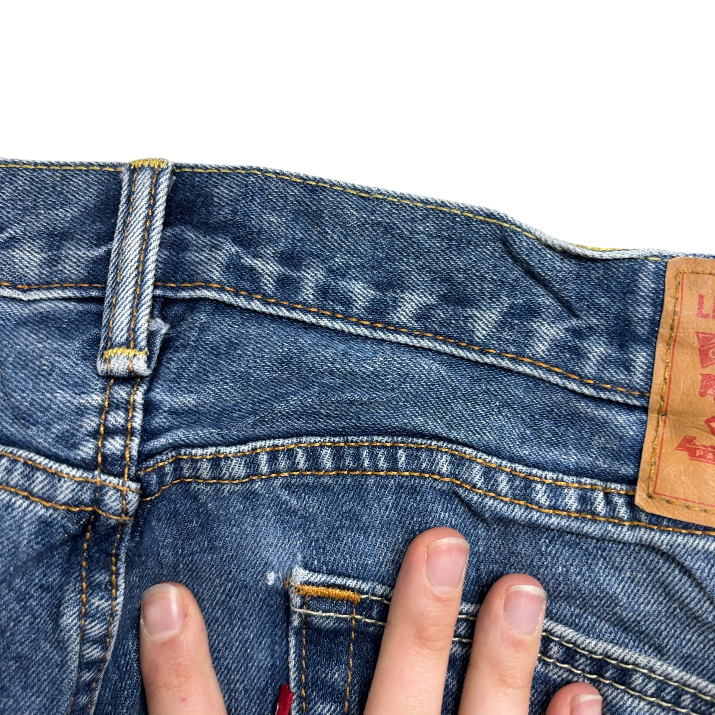 Levis 505 Jeans W36 L32 Mens Mid Blue Regular Straight Fit Denim