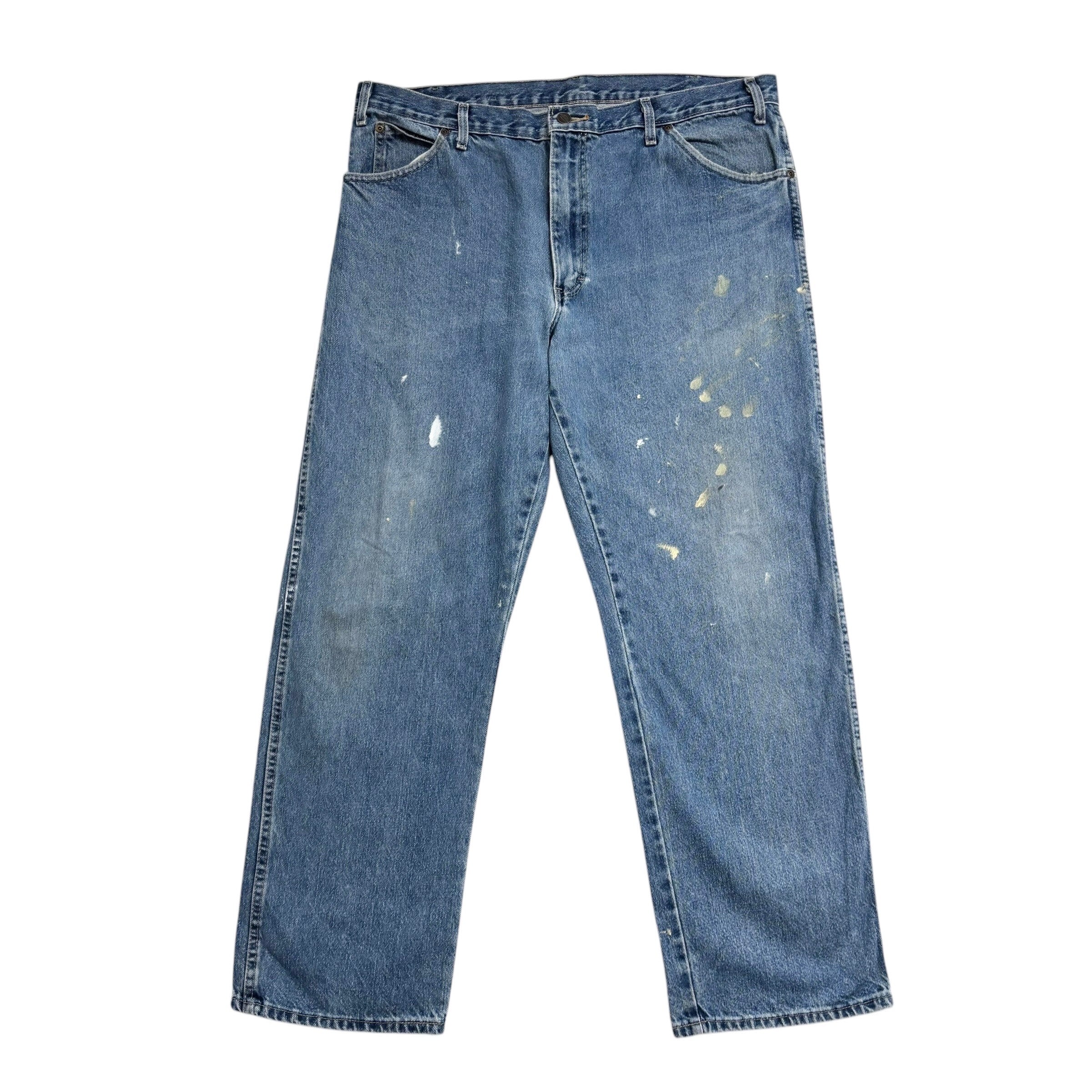 Dickies Jeans W38 L30 Mens Light Blue Regular Straight Fit Denim (F)