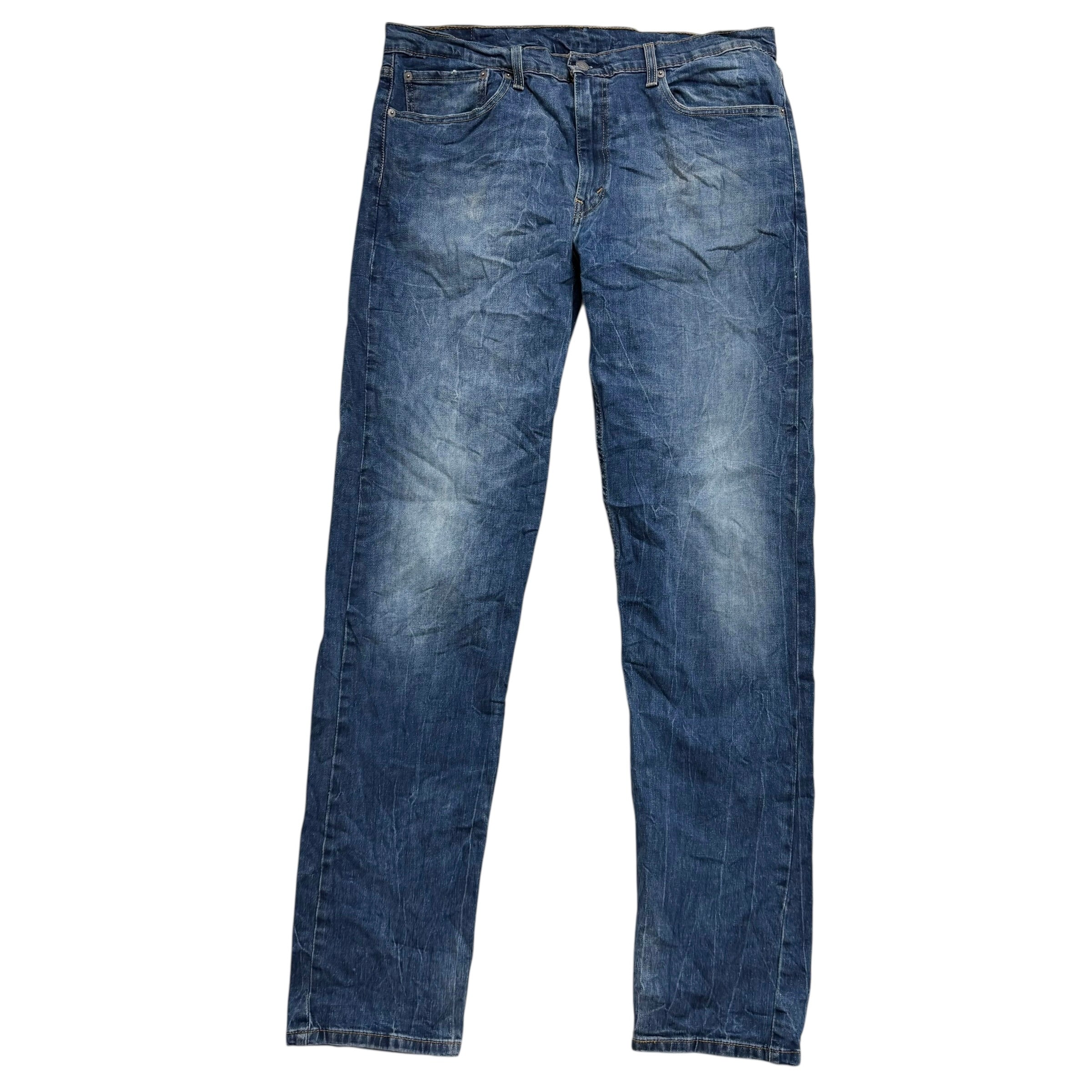 Levis 502 Jeans W36 L38 Mens Mid Blue Regular Tapered Fit Stretch Denim