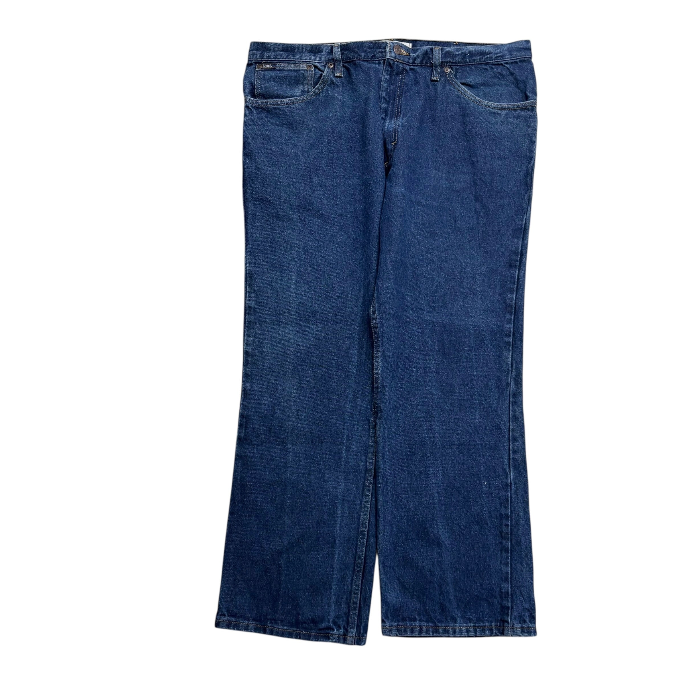 Lee Jeans W40 L30 Mens Dark Blue Relaxed Straight Fit Vintage Denim (E)