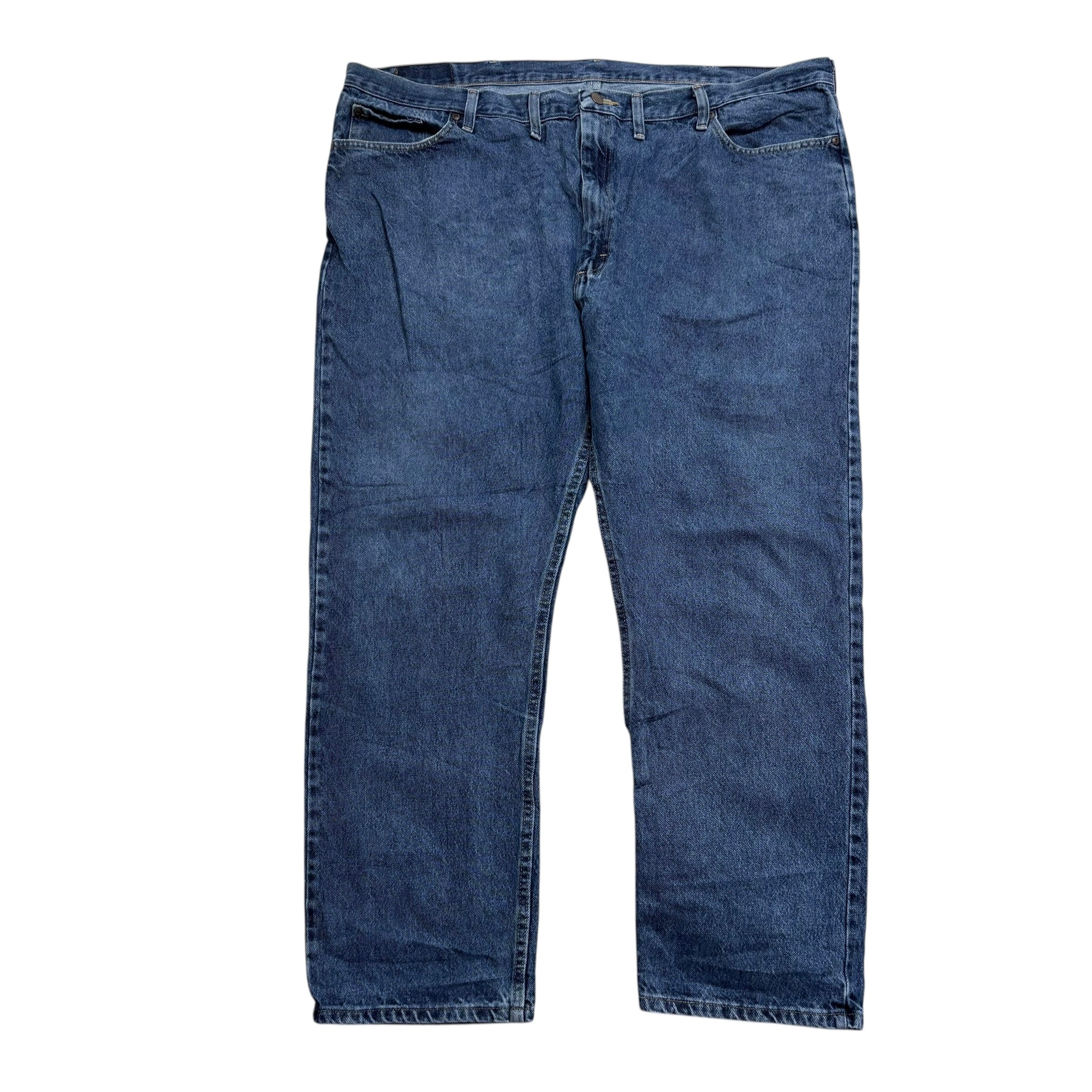 Wrangler Jeans W46 L30 Mens Mid Blue Regular Straight Fit Denim (E)