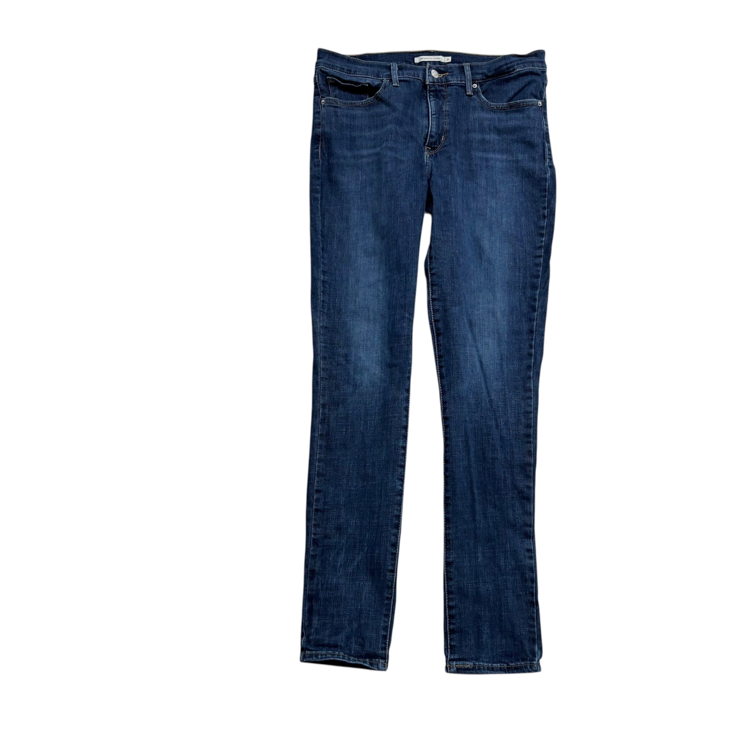 Levis 311 Jeans W31 L32 Womens Dark Blue Shaping Skinny Fit Stretch Denim (E)